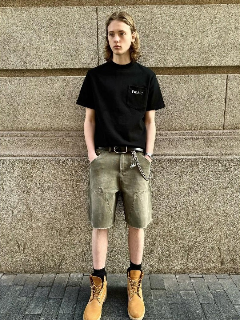 VLABMADE Breathable Cotton Loose Fit Letter Print Mens Crew Neck Short Sleeve T-Shirts