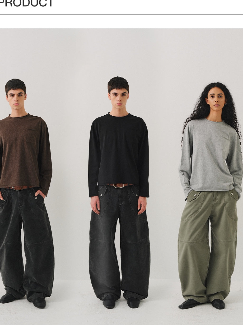 VLABMADE Breathable Cotton Lyocell Linen Pocket Regular Fit Unisex Long Sleeve T-Shirts