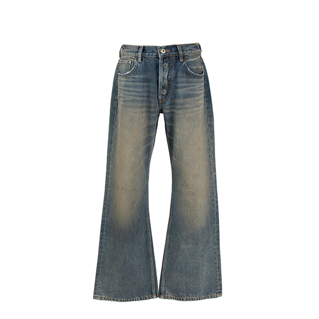 VLABMADE_Breathable_Cotton_Mid_Rise_Raw_Hem_Zip_Pocket_Casual_Blue_Denim_Flared_Jeans_MISSTT