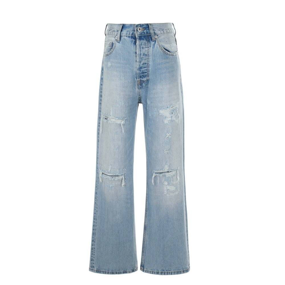 VLABMADE_Breathable_Cotton_Ripped_Mid_Rise_Light_Wash_Casual_Loose_Fit_Flared_Jeans_MISSTT