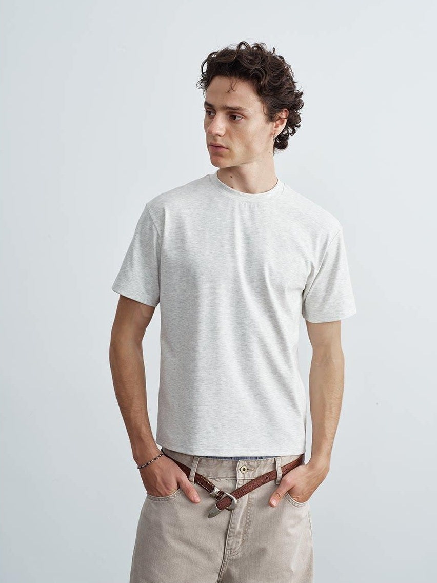 VLABMADE Breathable Embroidered Non Iron Cotton Loose Casual Men Short Sleeve T-Shirts