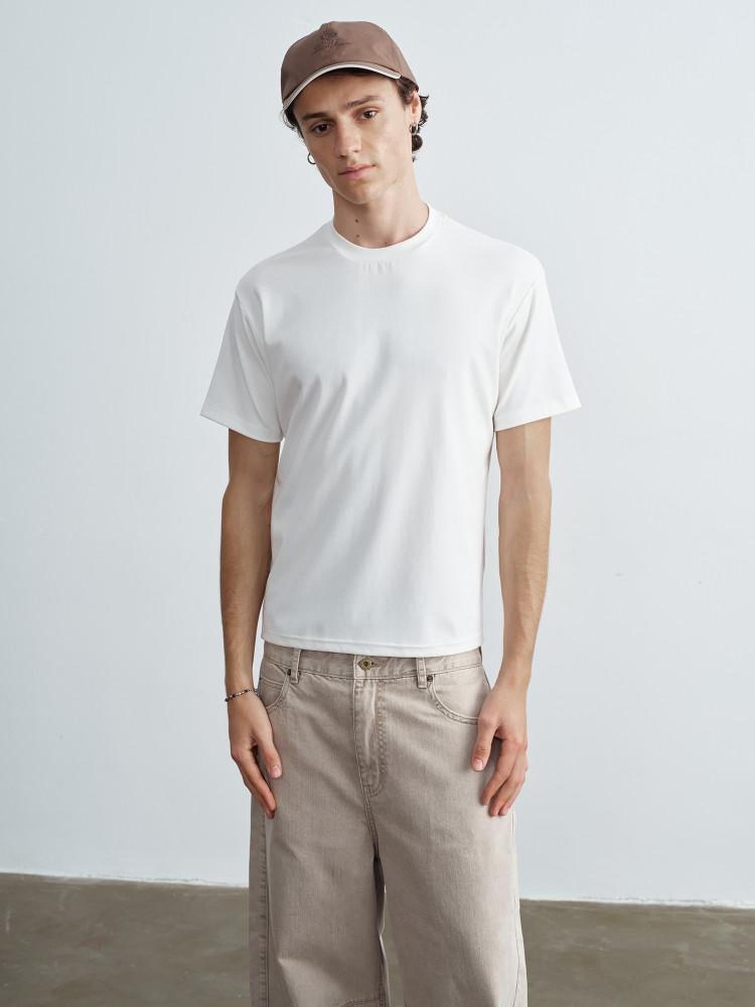 VLABMADE Breathable Embroidered Non Iron Cotton Loose Casual Men Short Sleeve T-Shirts
