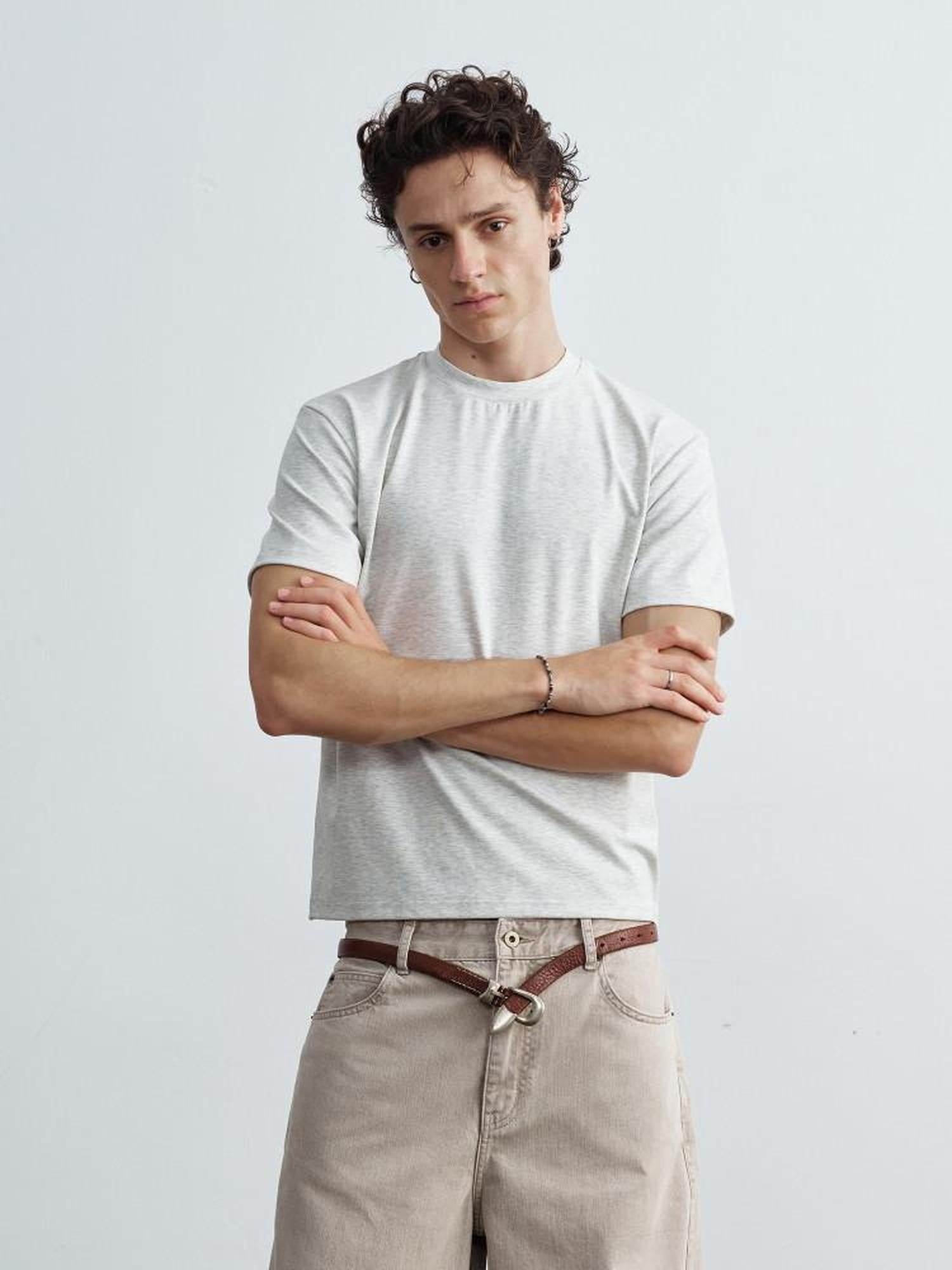 VLABMADE Breathable Embroidered Non Iron Cotton Loose Casual Men Short Sleeve T-Shirts