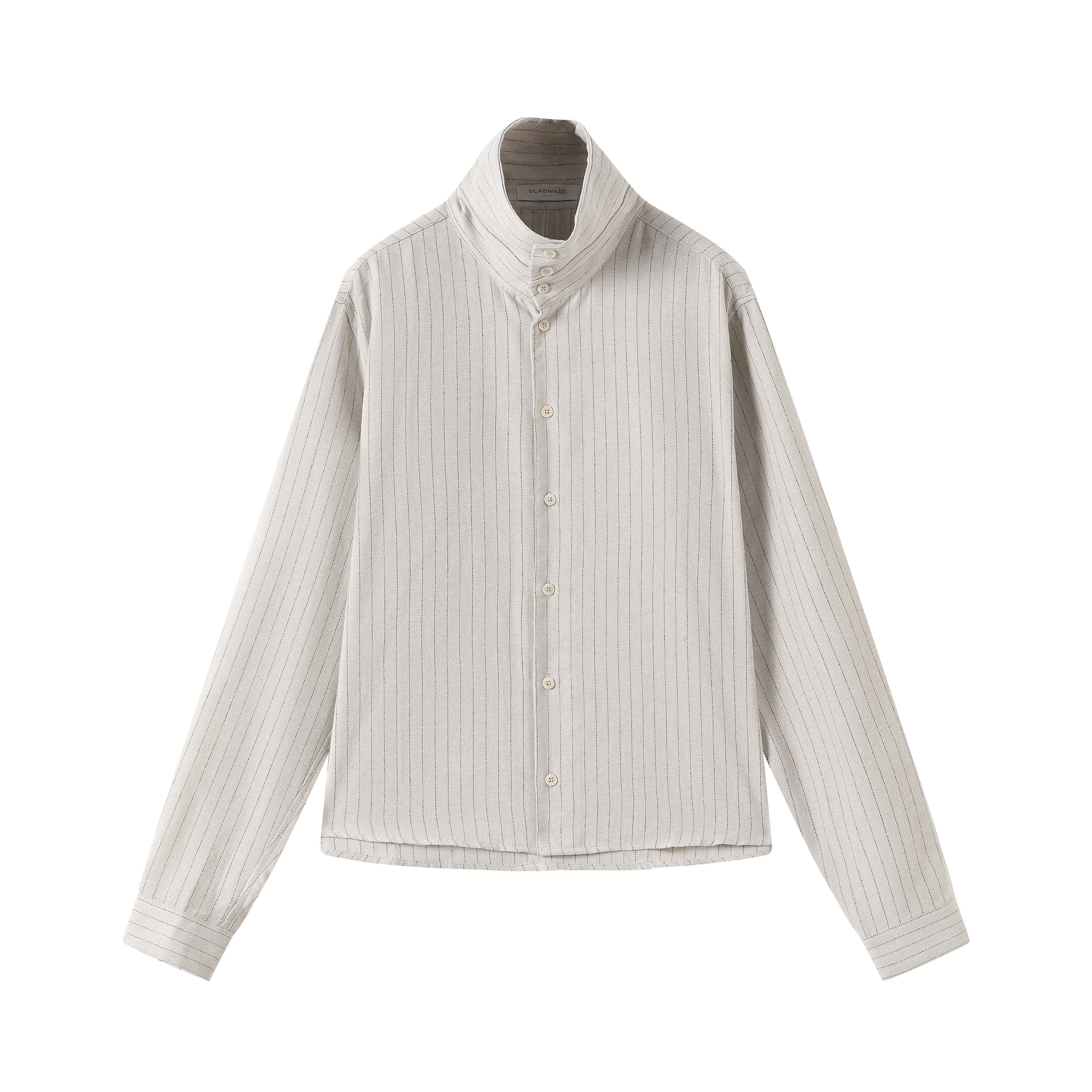 VLABMADE_Breathable_Linen_Blend_Button_Loose_High_Neck_Unisex_Striped_Linen_Shirts_MISSTT