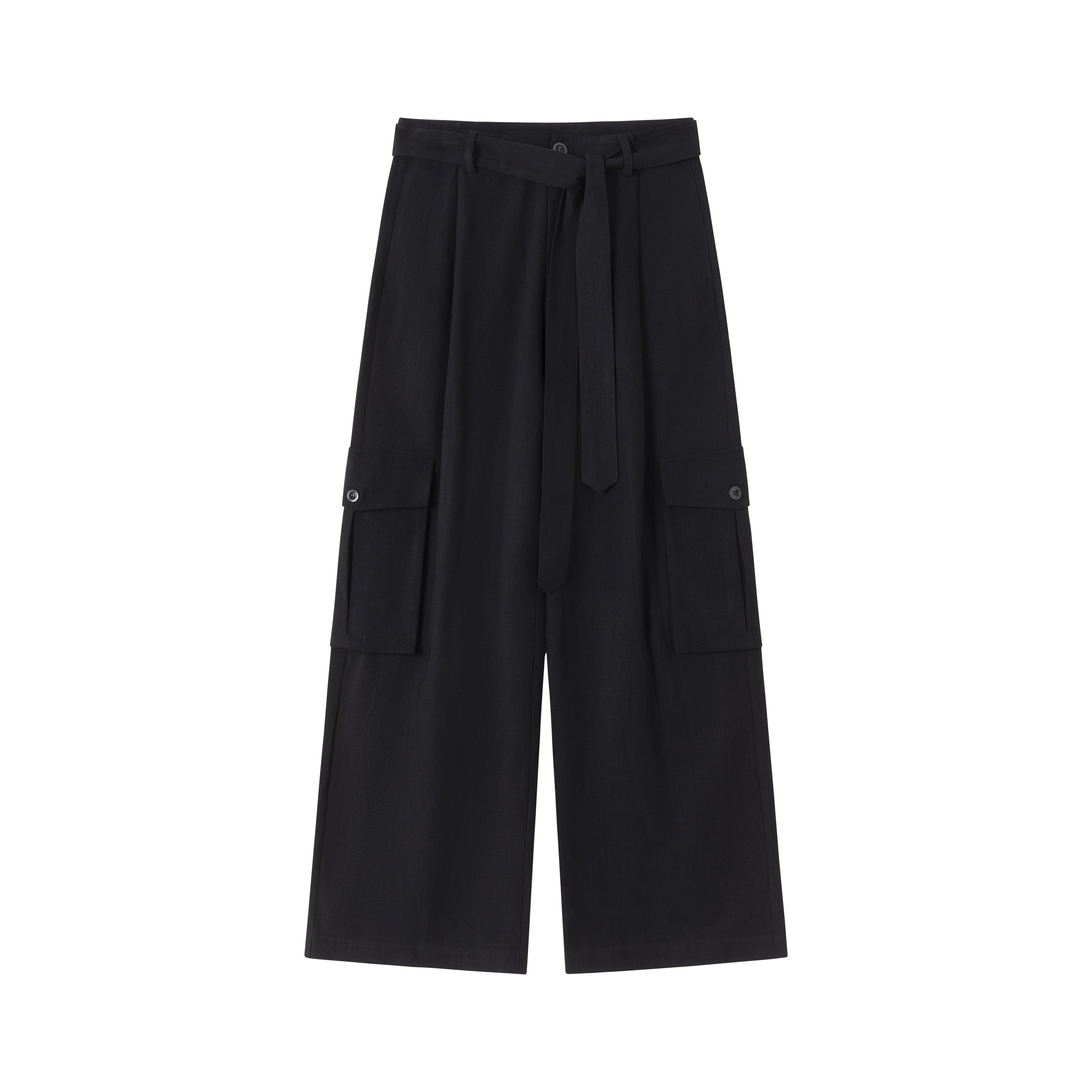 VLABMADE_Breathable_Linen_Blend_Loose_Midrise_Unisex_Cargo_Pockets_Wide_Cargo_Pants_MISSTT