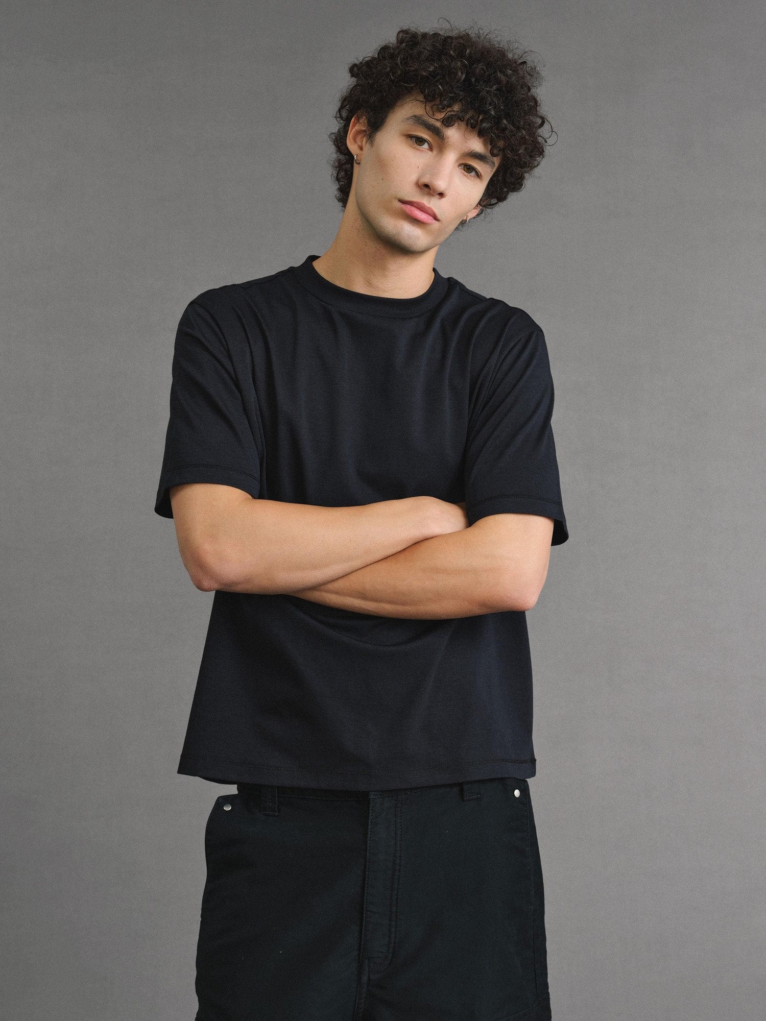 VLABMADE Breathable Silk Blend Loose Cleanfit Unisex Crew Neck Short Sleeve T-Shirts
