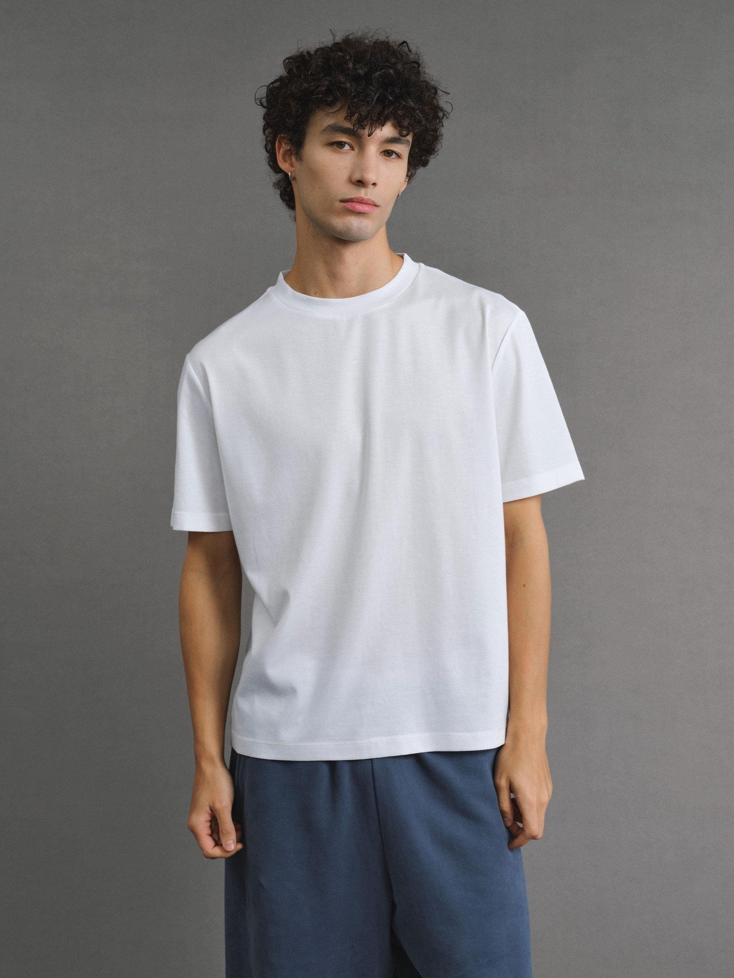 VLABMADE Breathable Silk Blend Loose Cleanfit Unisex Crew Neck Short Sleeve T-Shirts