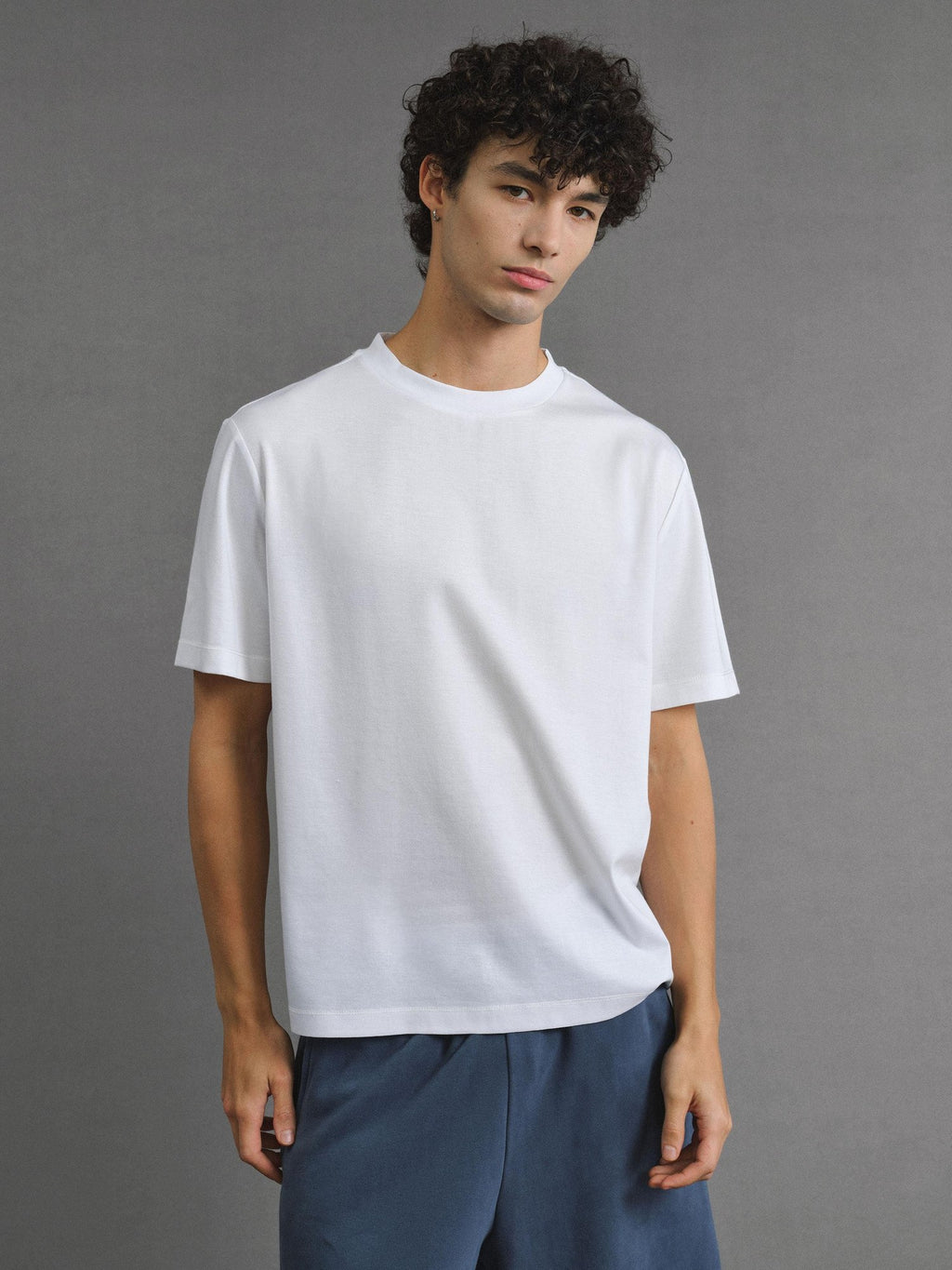 VLABMADE Breathable Silk Blend Loose Cleanfit Unisex Crew Neck Short Sleeve T-Shirts