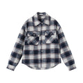 VLABMADE_Brushed_Cotton_Blend_Loose_Fit_Patch_Pocket_Button_Unisex_Checked_Overshirts_MISSTT