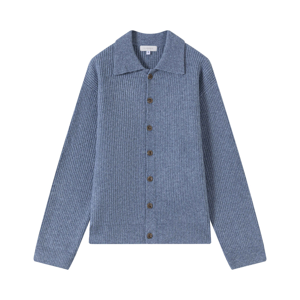 VLABMADE_Colorblock_Wool_Blend_Short_Knit_Turn_Collar_Regular_Fit_Unisex_Street_Cardigans_MISSTT