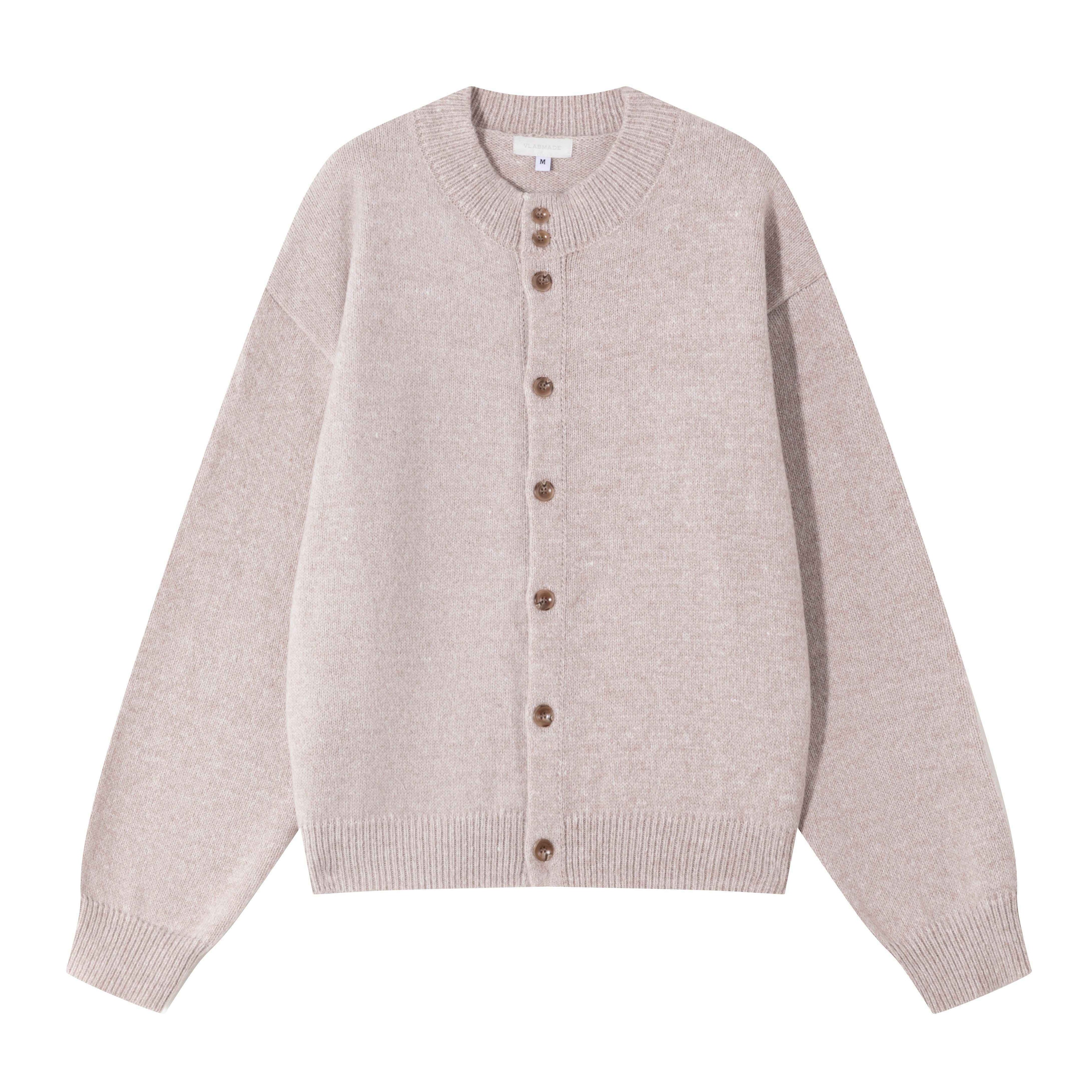 VLABMADE_Cozy_Warm_Relaxed_Fit_Short_Multi_Button_Marled_Floral_Unisex_Knit_Cardigans_MISSTT