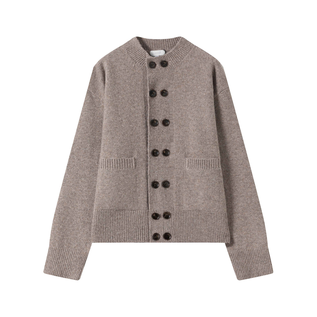 VLABMADE_Cozy_Wool_Double_Breasted_Loose_Fit_Short_Half_Collar_Unisex_Daily_Cardigans_MISSTT