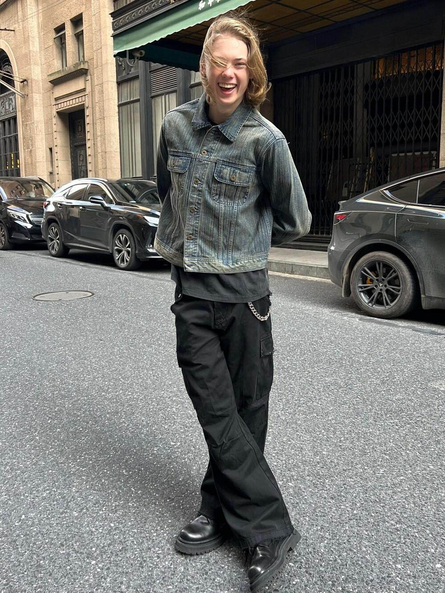 VLABMADE Distressed Cotton Loose Straight Leg Pockets 3D Cut Youth Classic Cargo Pants