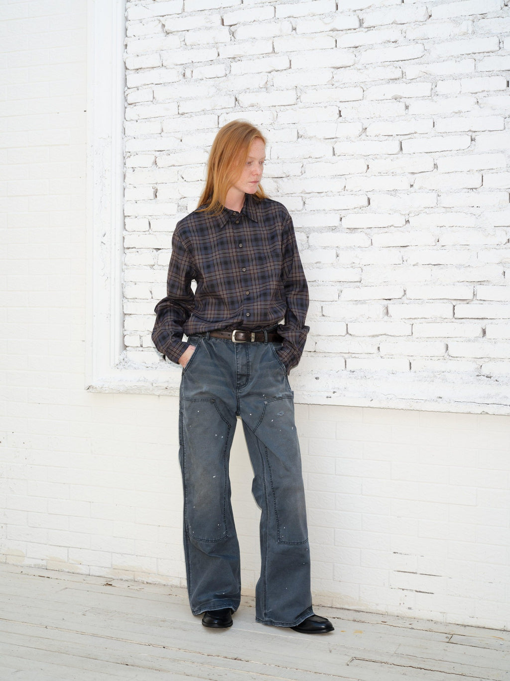 VLABMADE Distressed Patchwork Cotton Relaxed Straight Unisex Wide Cargo Pants