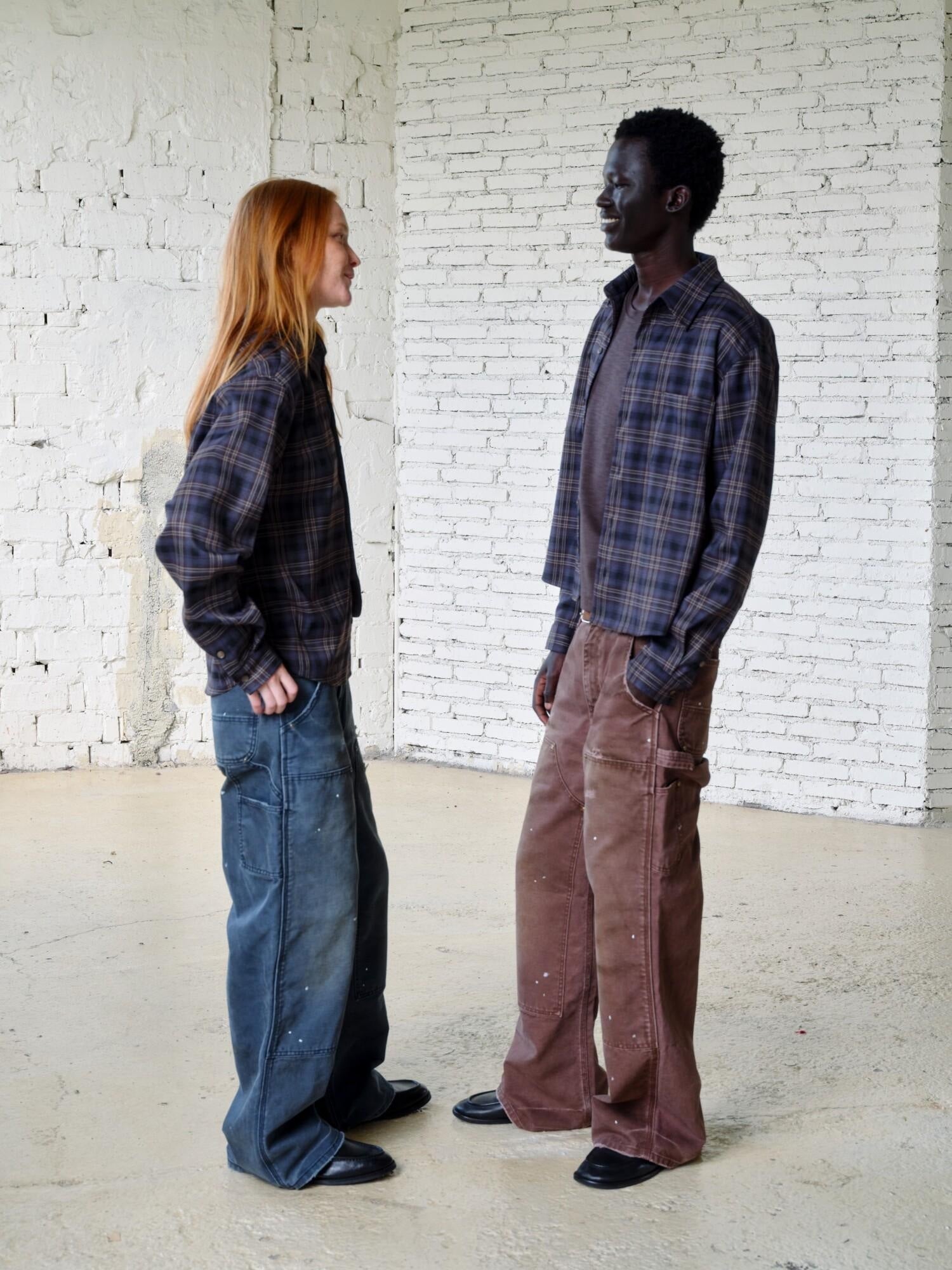 VLABMADE Distressed Patchwork Cotton Relaxed Straight Unisex Wide Cargo Pants