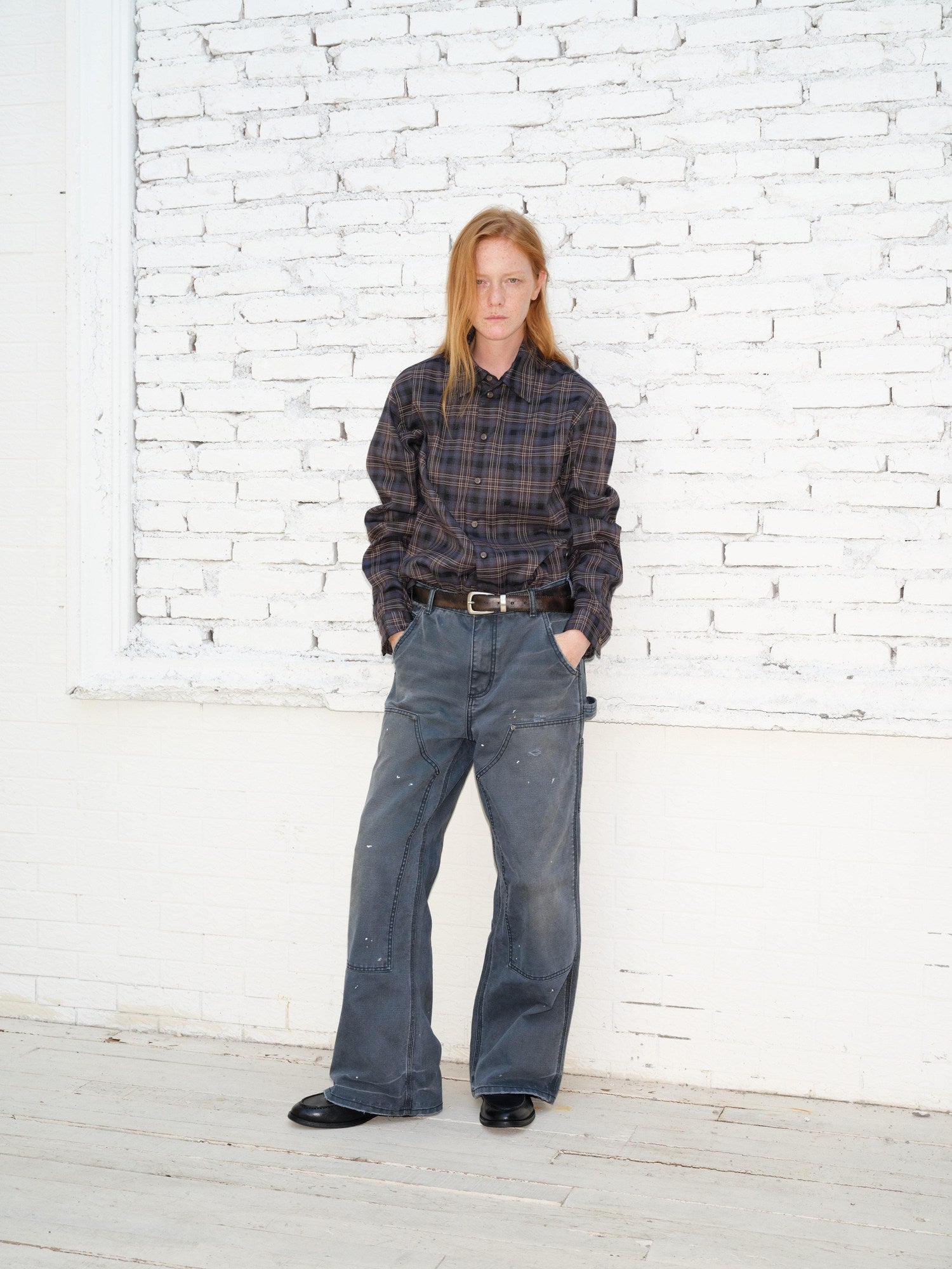 VLABMADE Distressed Patchwork Cotton Relaxed Straight Unisex Wide Cargo Pants