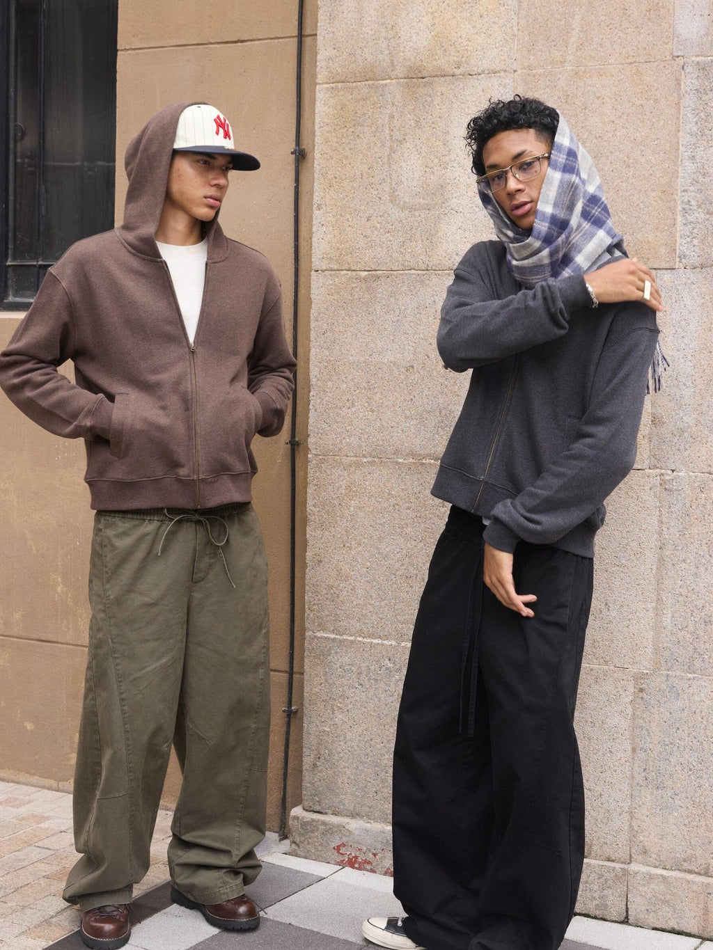 VLABMADE Distressed Patchwork Loose Fit Streetwear Unisex Cotton Durable Wide Cargo Pants