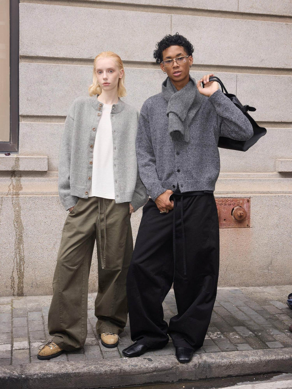 VLABMADE Distressed Patchwork Loose Fit Streetwear Unisex Cotton Durable Wide Cargo Pants