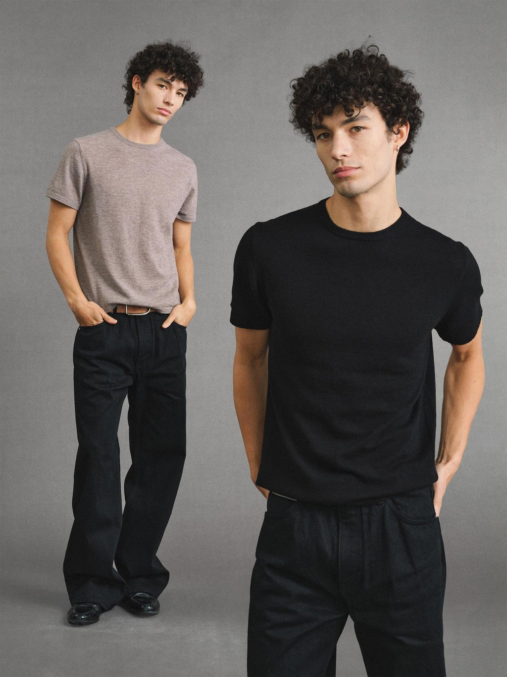 VLABMADE Fine Merino Wool Slim Fit Crew Neck Unisex Light Short Sleeve T-Shirts
