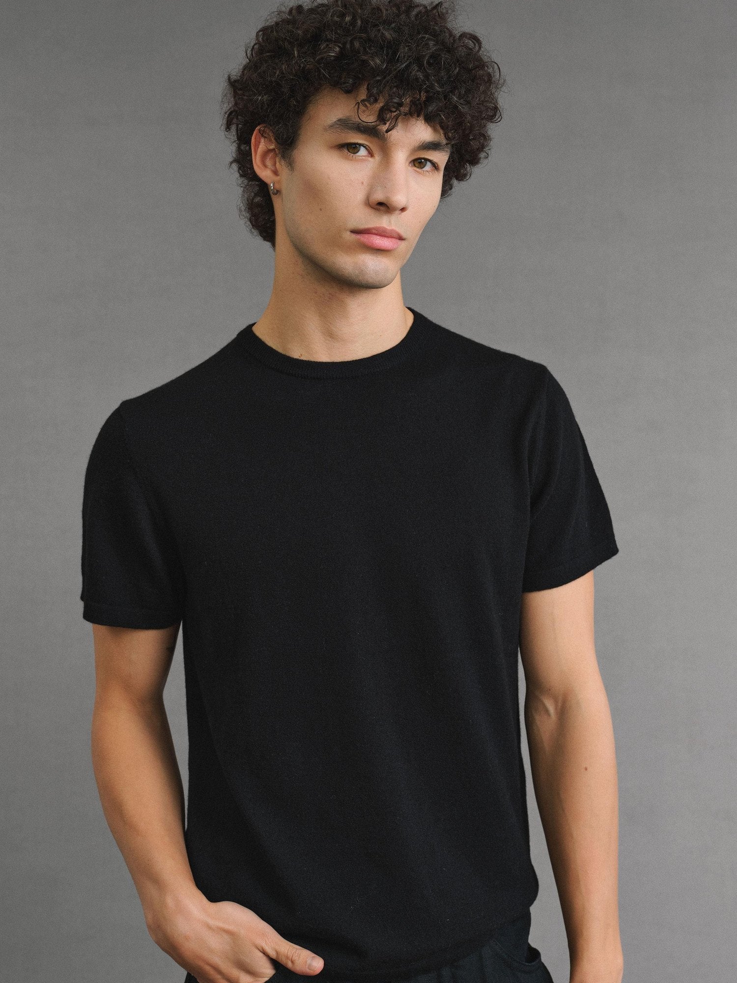 VLABMADE Fine Merino Wool Slim Fit Crew Neck Unisex Light Short Sleeve T-Shirts