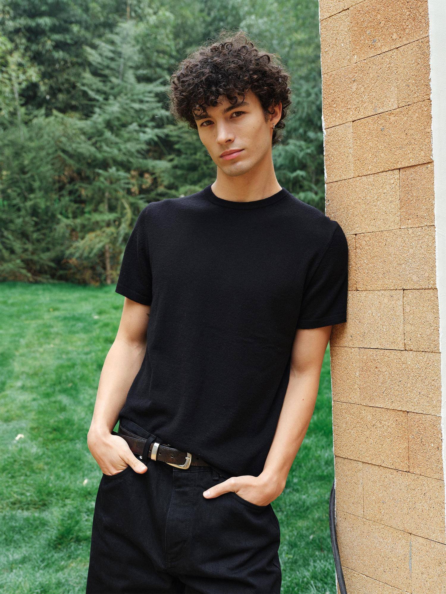 VLABMADE Fine Merino Wool Slim Fit Crew Neck Unisex Light Short Sleeve T-Shirts