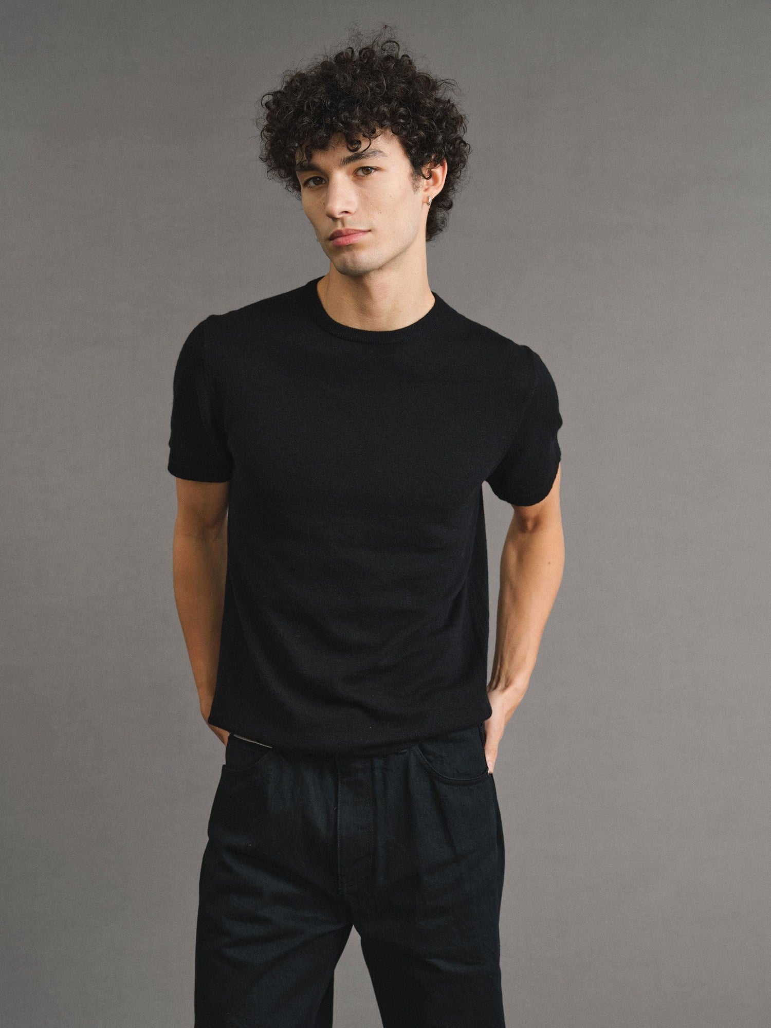 VLABMADE Fine Merino Wool Slim Fit Crew Neck Unisex Light Short Sleeve T-Shirts