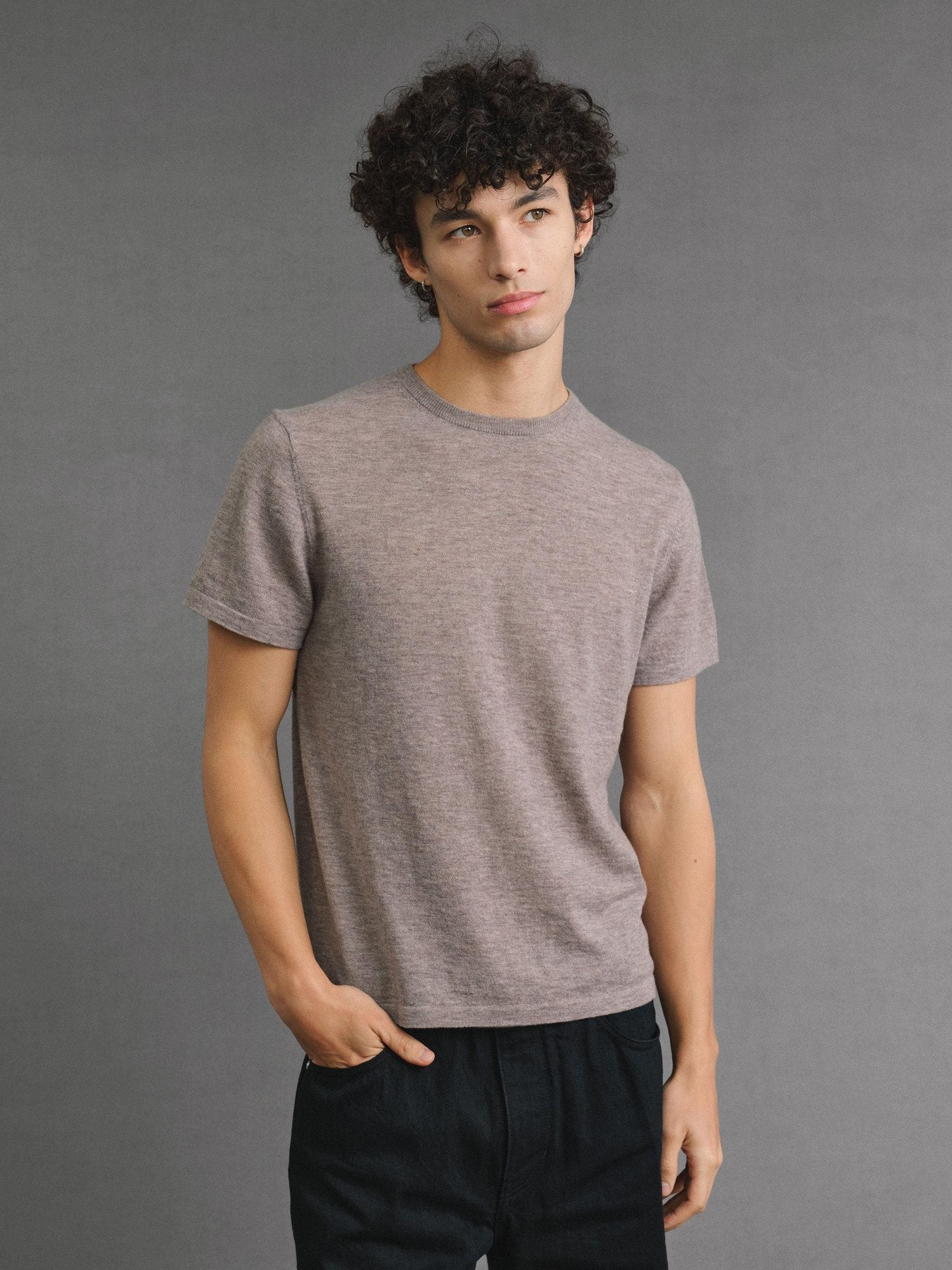 VLABMADE Fine Merino Wool Slim Fit Crew Neck Unisex Light Short Sleeve T-Shirts