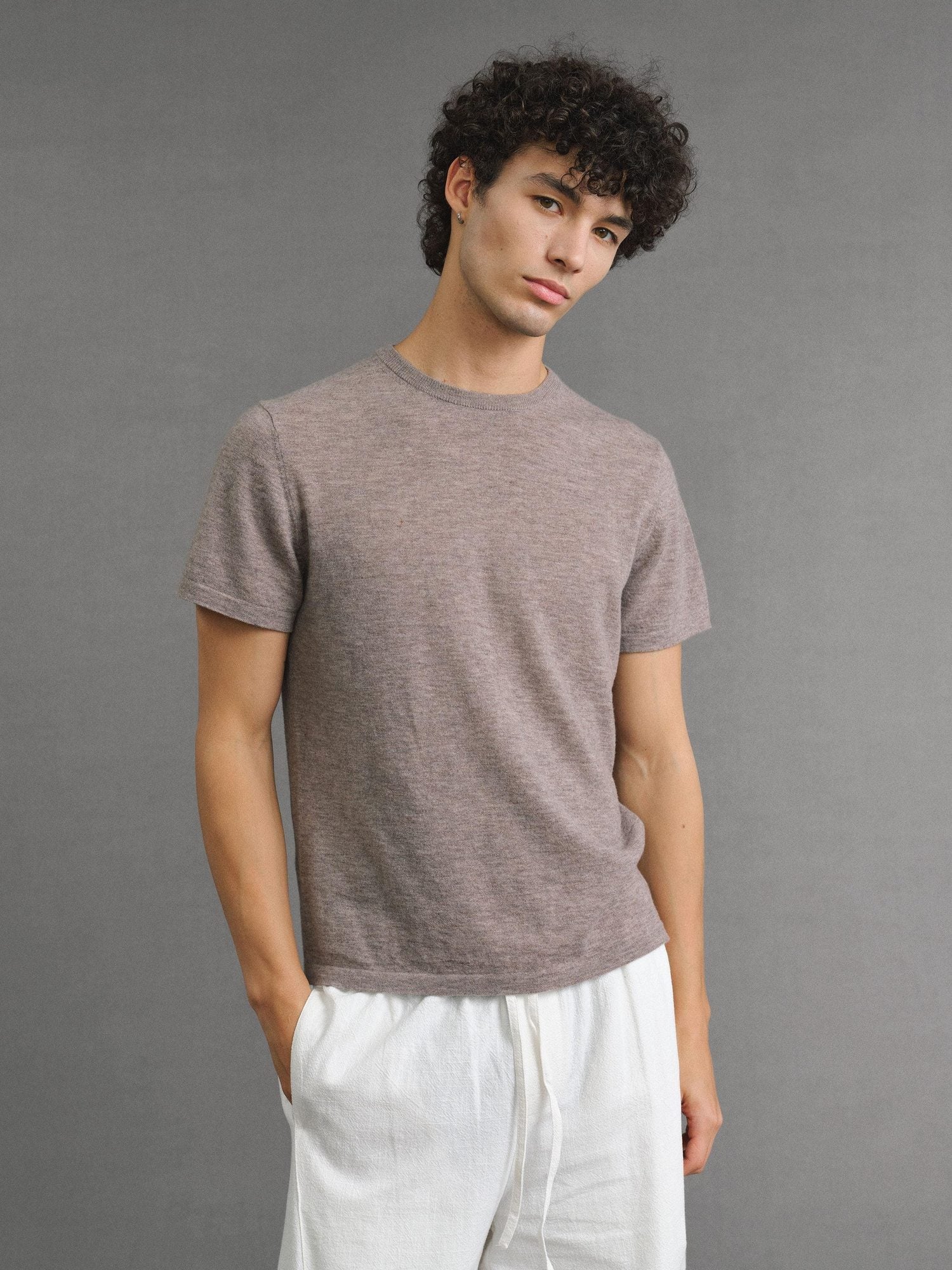 VLABMADE Fine Merino Wool Slim Fit Crew Neck Unisex Light Short Sleeve T-Shirts
