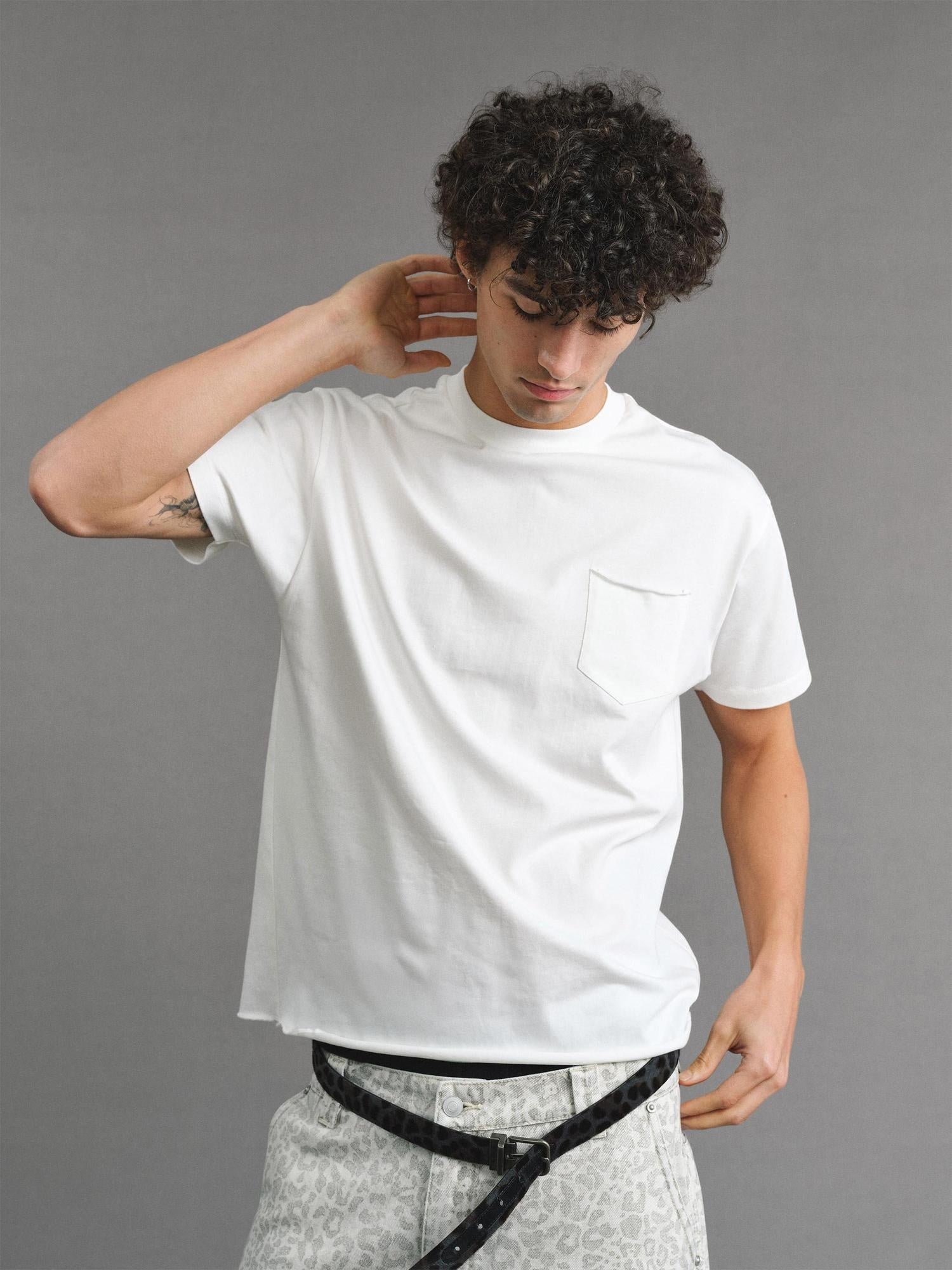 VLABMADE Heavy 100% Cotton Pocket Slim Fit Vintage Unisex Short Sleeve T-Shirts