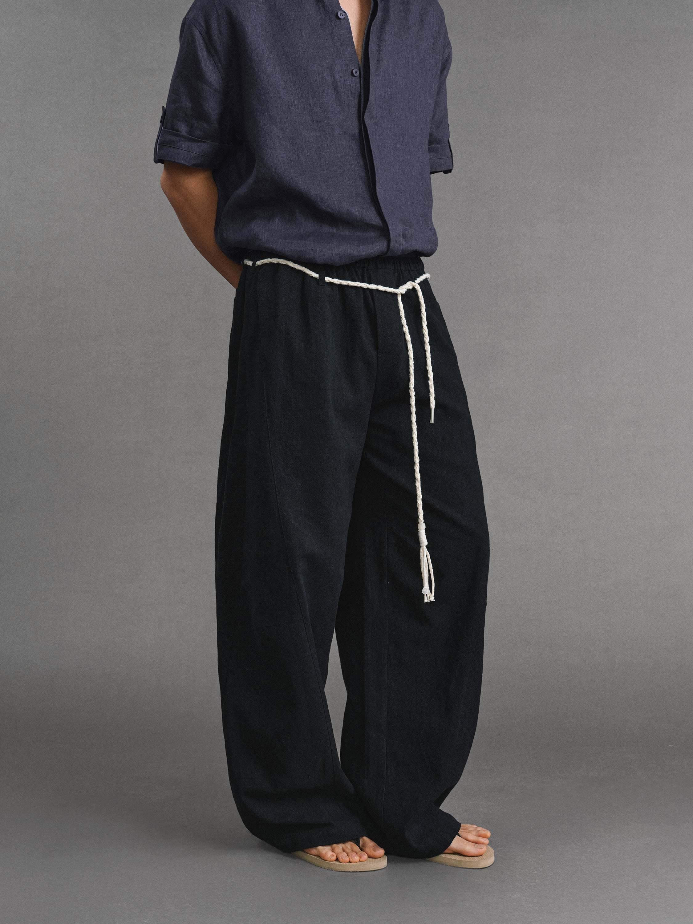 VLABMADE_Lightweight_Relaxed_3D_Details_Unisex_Linen_Cotton_Barrel-Leg_Casual_Trousers_MISSTT