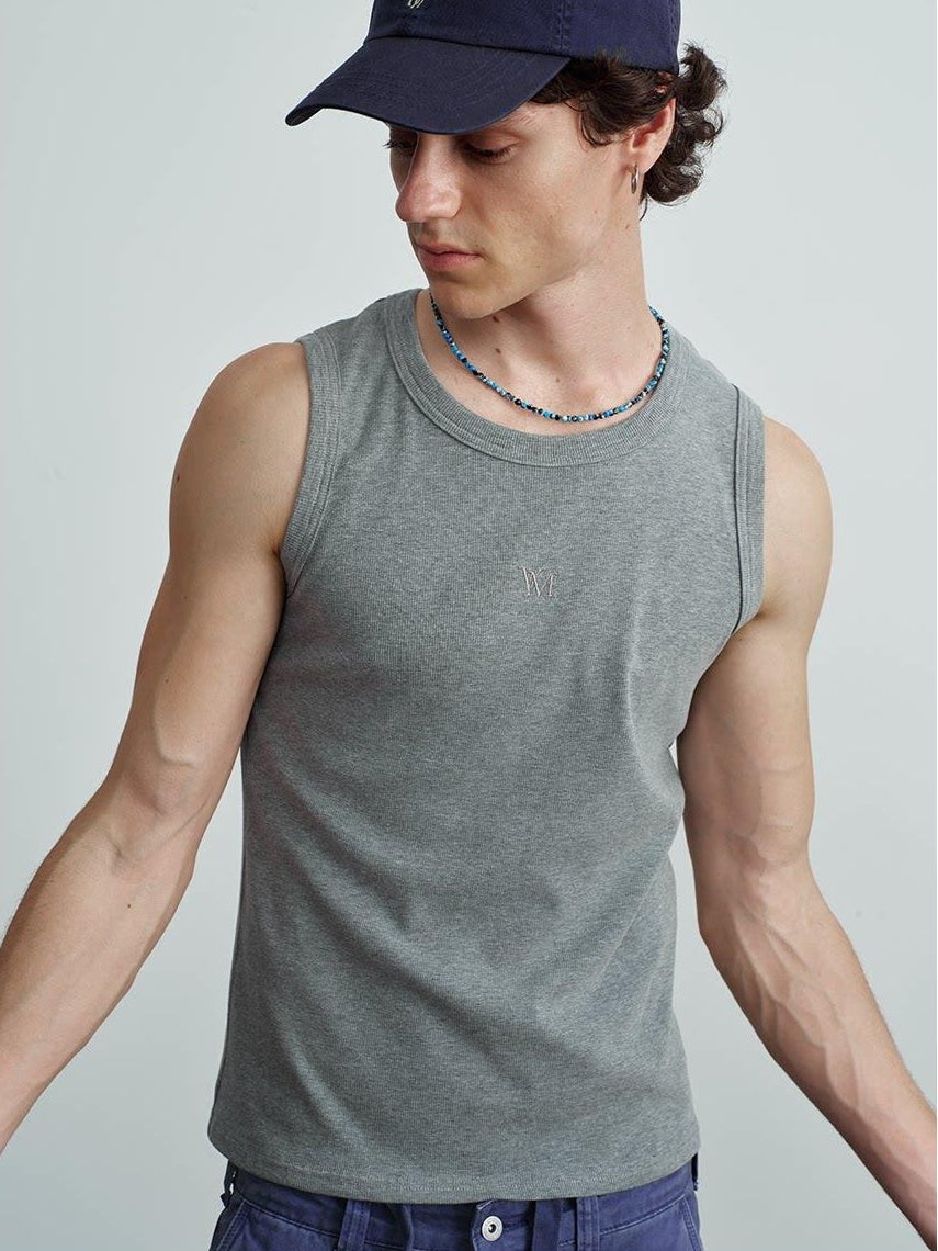 VLABMADE Moisture Wicking Ribbed Slim Everyday S To Xl Black White Gray Basic Tank Tops