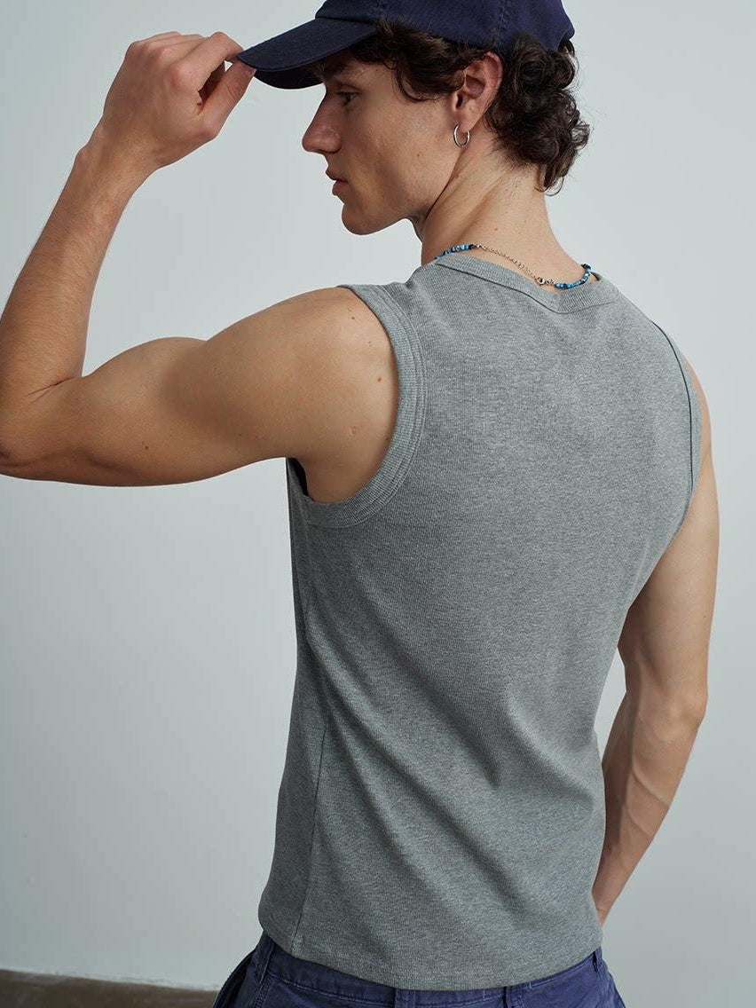VLABMADE Moisture Wicking Ribbed Slim Everyday S To Xl Black White Gray Basic Tank Tops