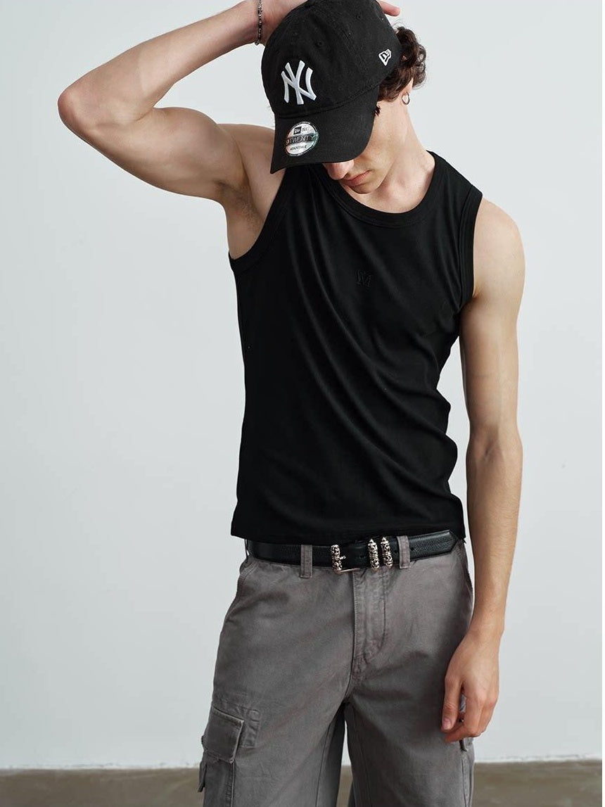 VLABMADE Moisture Wicking Ribbed Slim Everyday S To Xl Black White Gray Basic Tank Tops