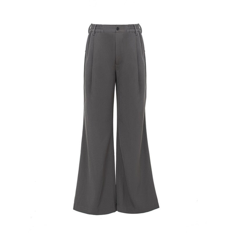 VLABMADE_Non_Iron_High_Waist_Wide_Leg_Flare_Pocket_Casual_Polyester_Pleated_Trousers_MISSTT