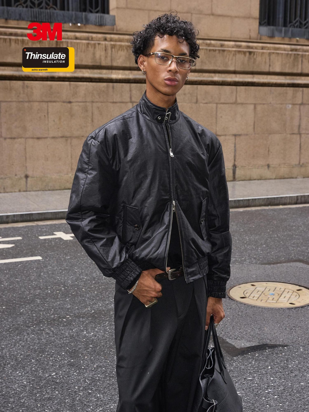 VLABMADE Reversible Matte Waxed Quilted Loose Unisex Padded Harrington Jackets