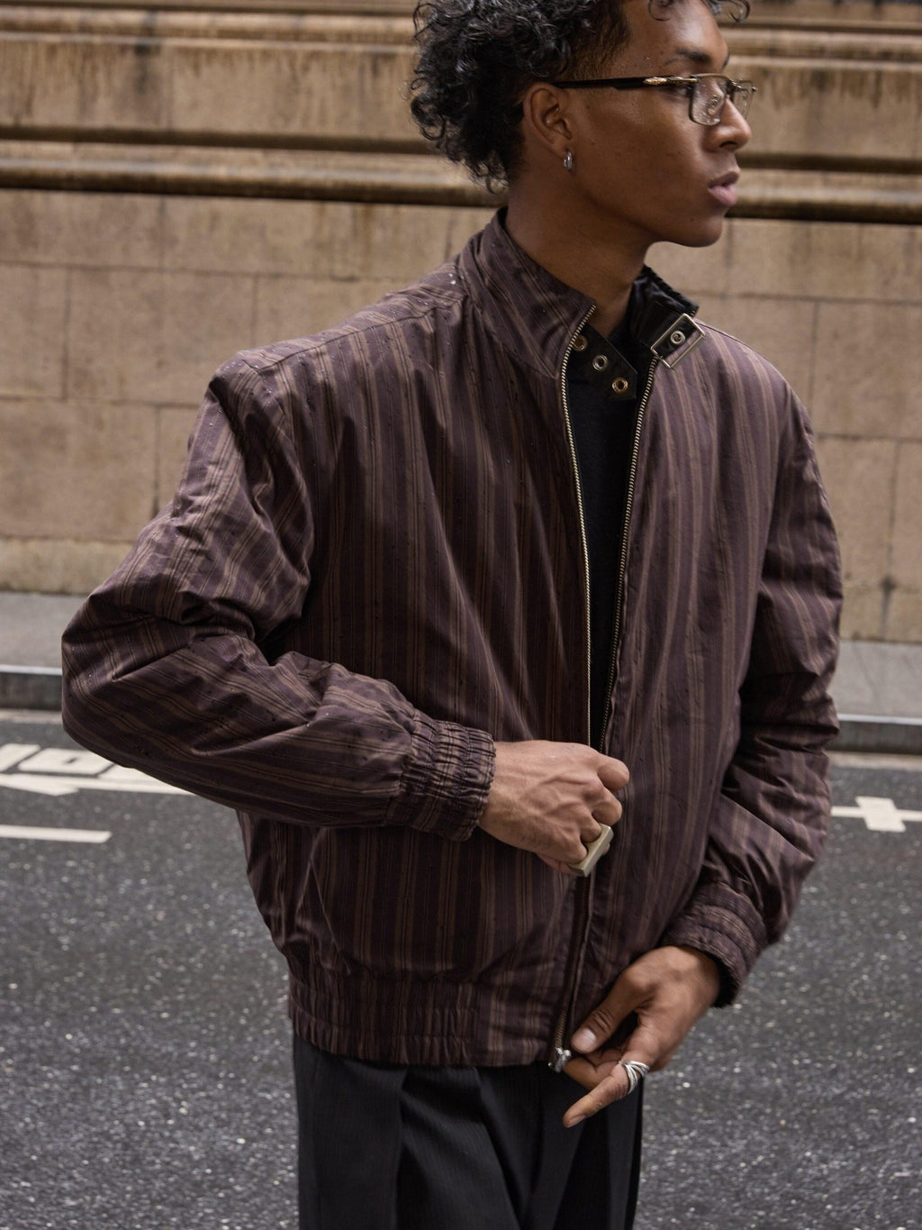 VLABMADE Reversible Matte Waxed Quilted Loose Unisex Padded Harrington Jackets
