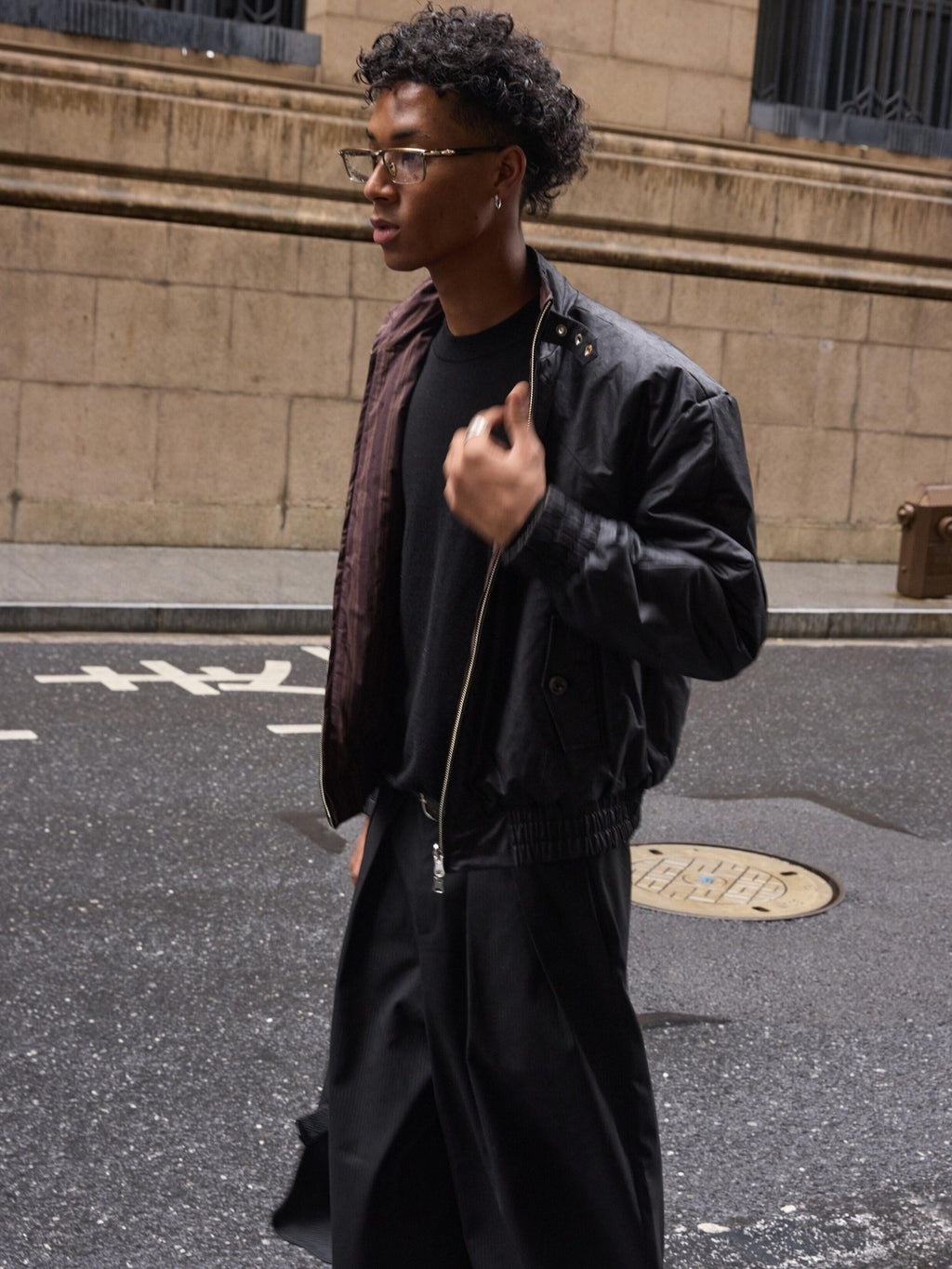 VLABMADE Reversible Matte Waxed Quilted Loose Unisex Padded Harrington Jackets