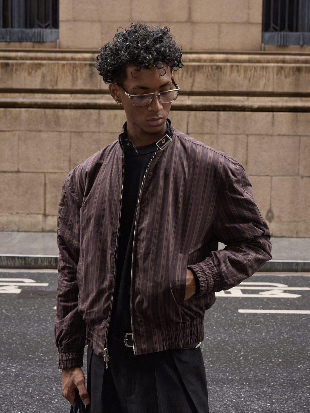 VLABMADE Reversible Matte Waxed Quilted Loose Unisex Padded Harrington Jackets