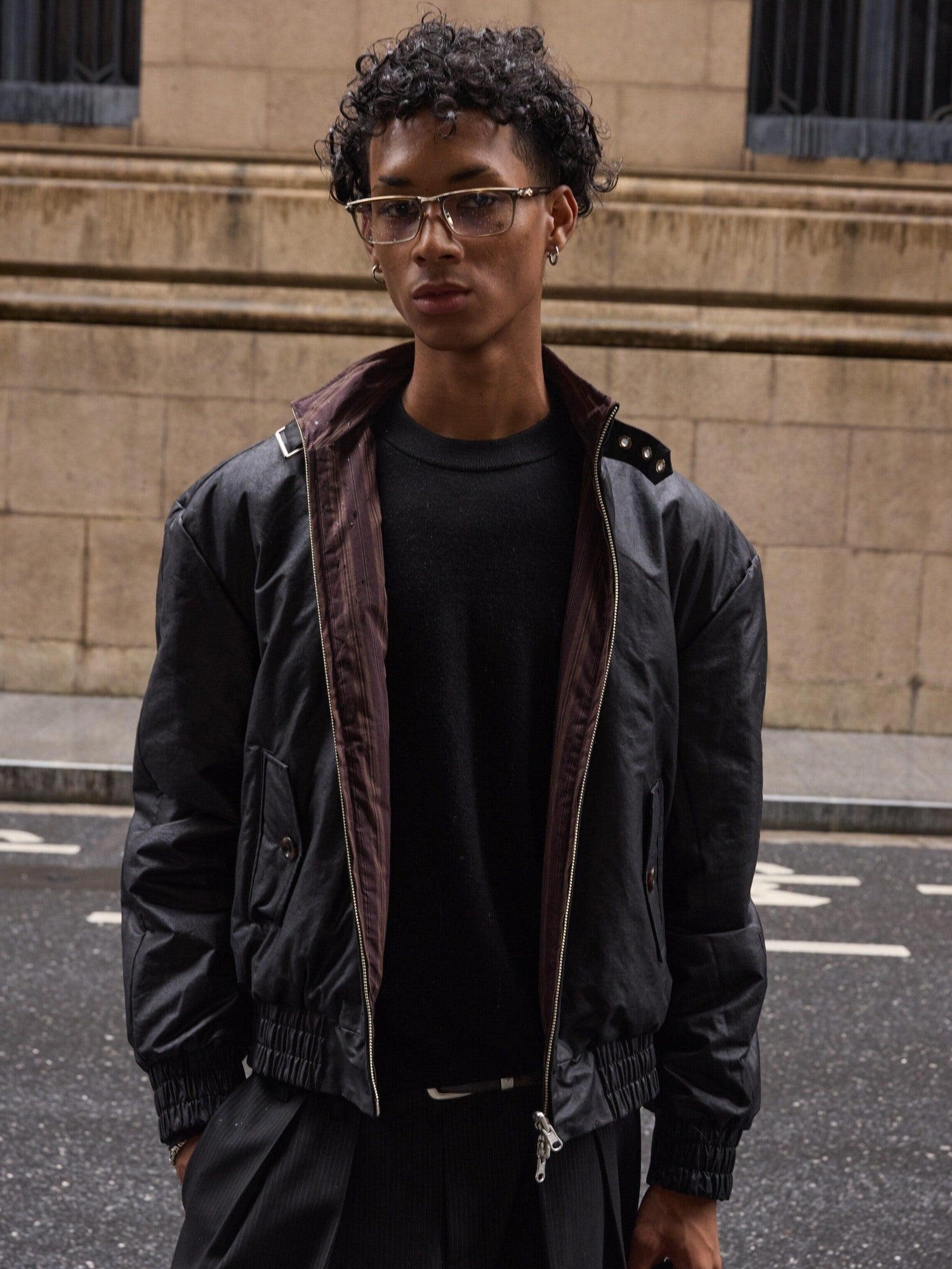 VLABMADE Reversible Matte Waxed Quilted Loose Unisex Padded Harrington Jackets