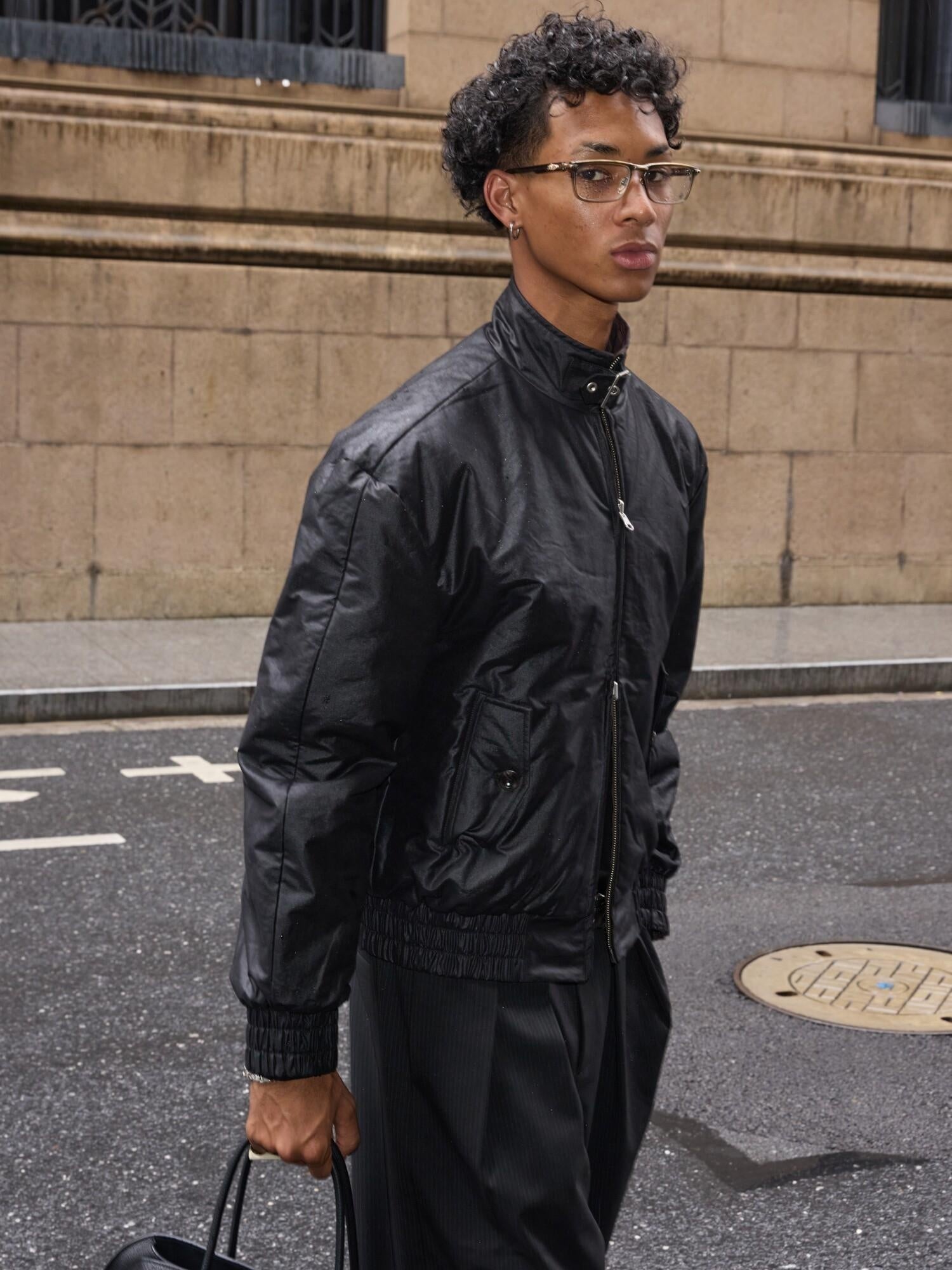 VLABMADE Reversible Matte Waxed Quilted Loose Unisex Padded Harrington Jackets