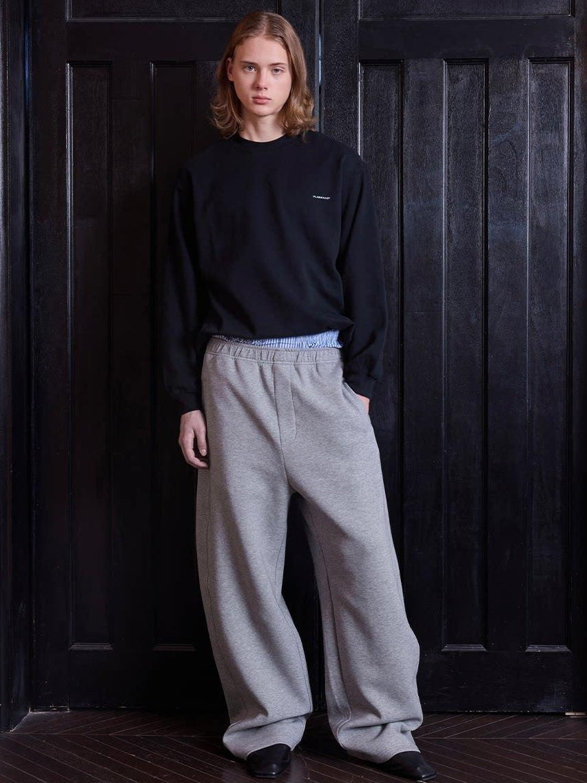 VLABMADE Soft Breathable 100% Cotton Logo Print Loose Fit Crewneck Men Casual Sweatshirts