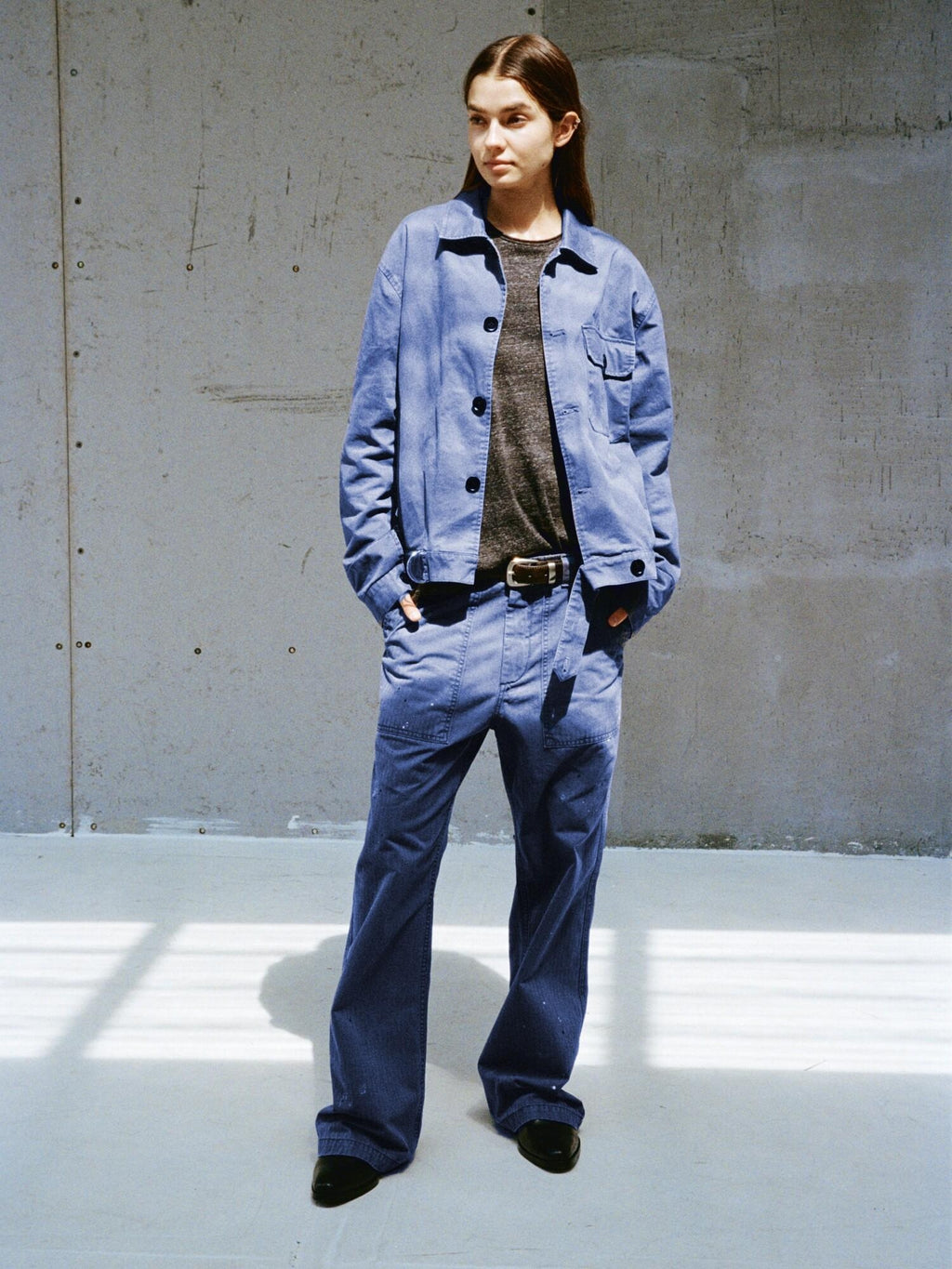 VLABMADE Vintage Washed Straight Fit Herringbone Cotton Commute Classic Cargo Pants