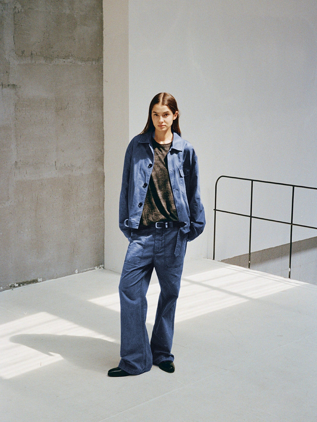 VLABMADE Vintage Washed Straight Fit Herringbone Cotton Commute Classic Cargo Pants