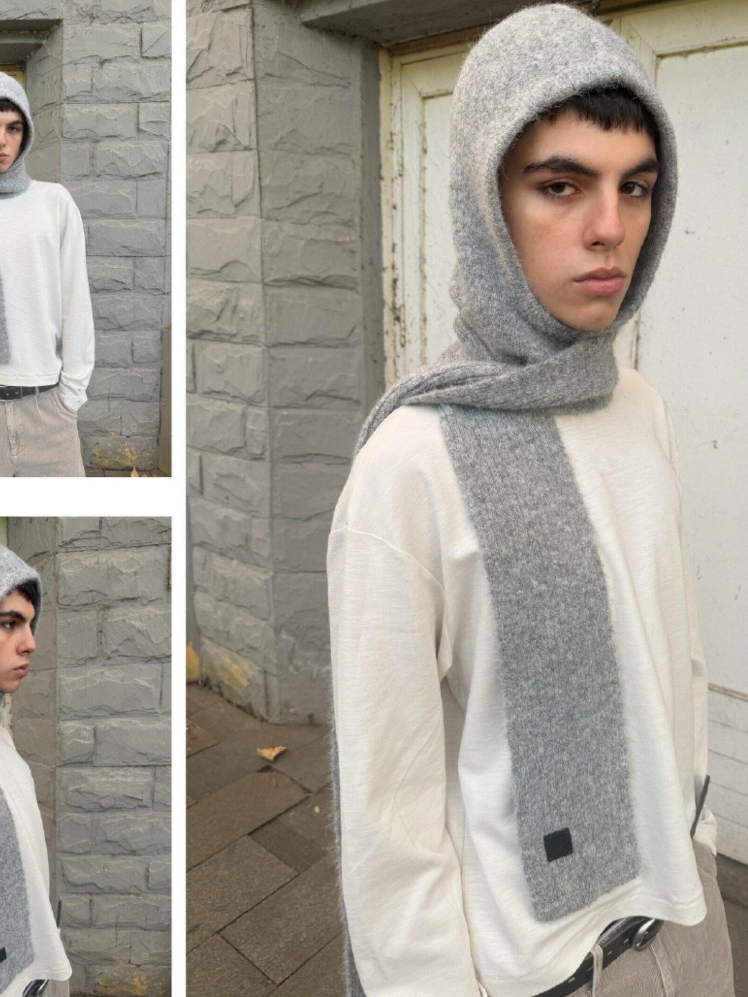 VLABMADE Warm Alpaca Wool Korean Style Long Rectangular Unisex Solid Color Scarves