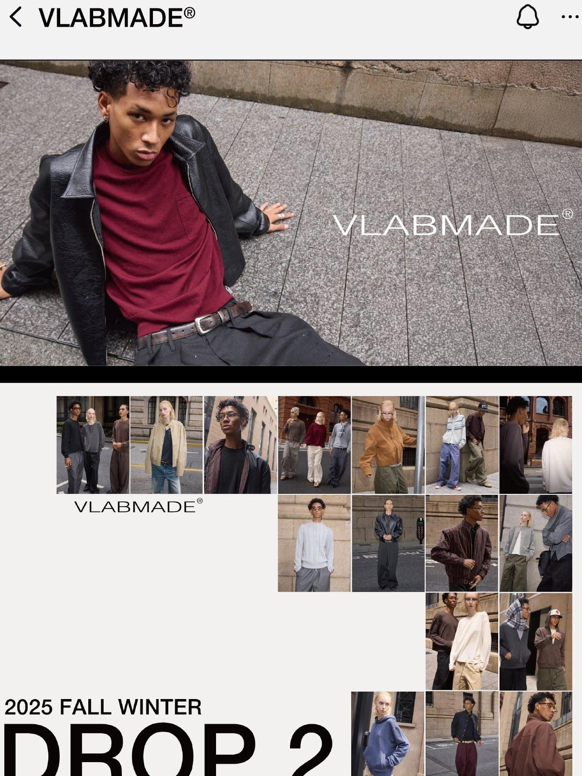 VLABMADE Warm Wool Blend Jacquard Stripe Cropped Relaxed Fit Unisex Citywalk Zip Knitwear