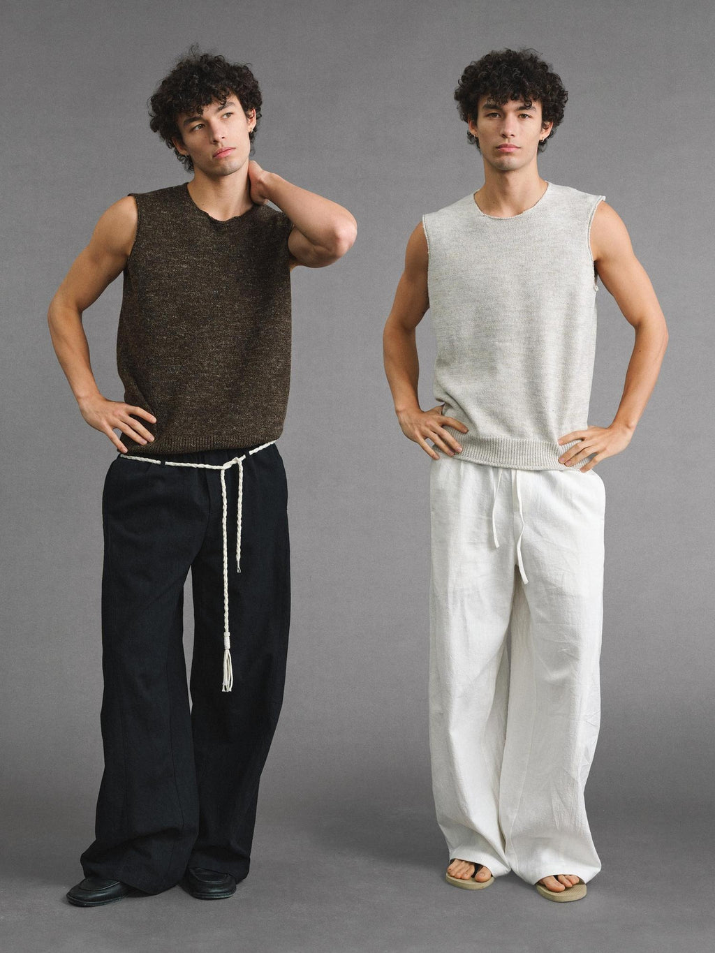 VLABMADE Wool Blend Moisture Wicking Ribbed H Fit Round Neck Men Citywalk Basic Tank Tops
