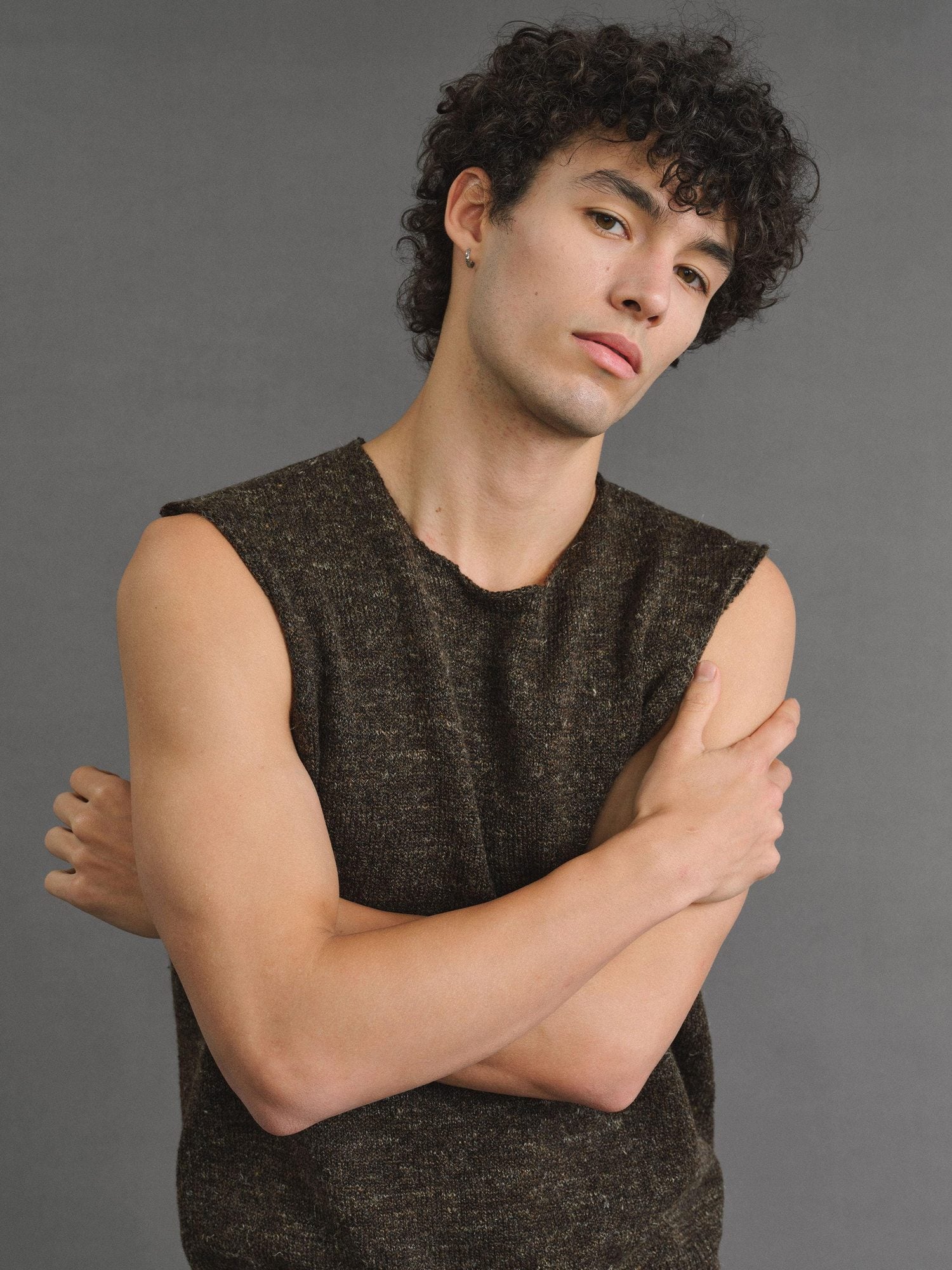 VLABMADE Wool Blend Moisture Wicking Ribbed H Fit Round Neck Men Citywalk Basic Tank Tops