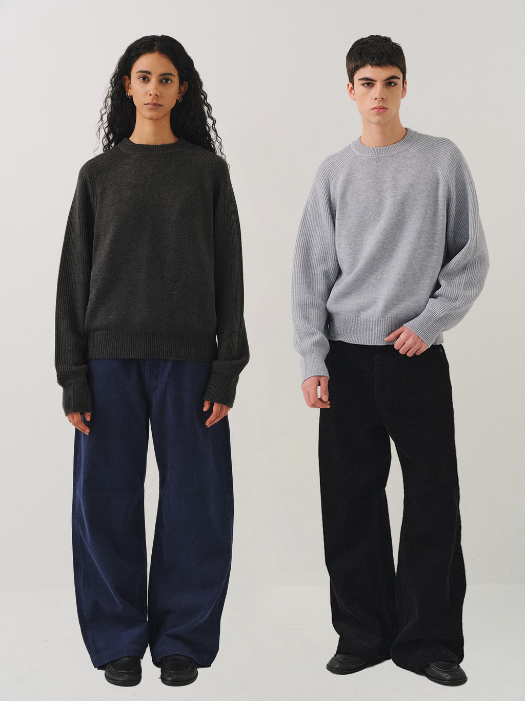 VLABMADE Wool Blend Structured Short Relaxed Fit Unisex Round Neck Crewneck Sweaters