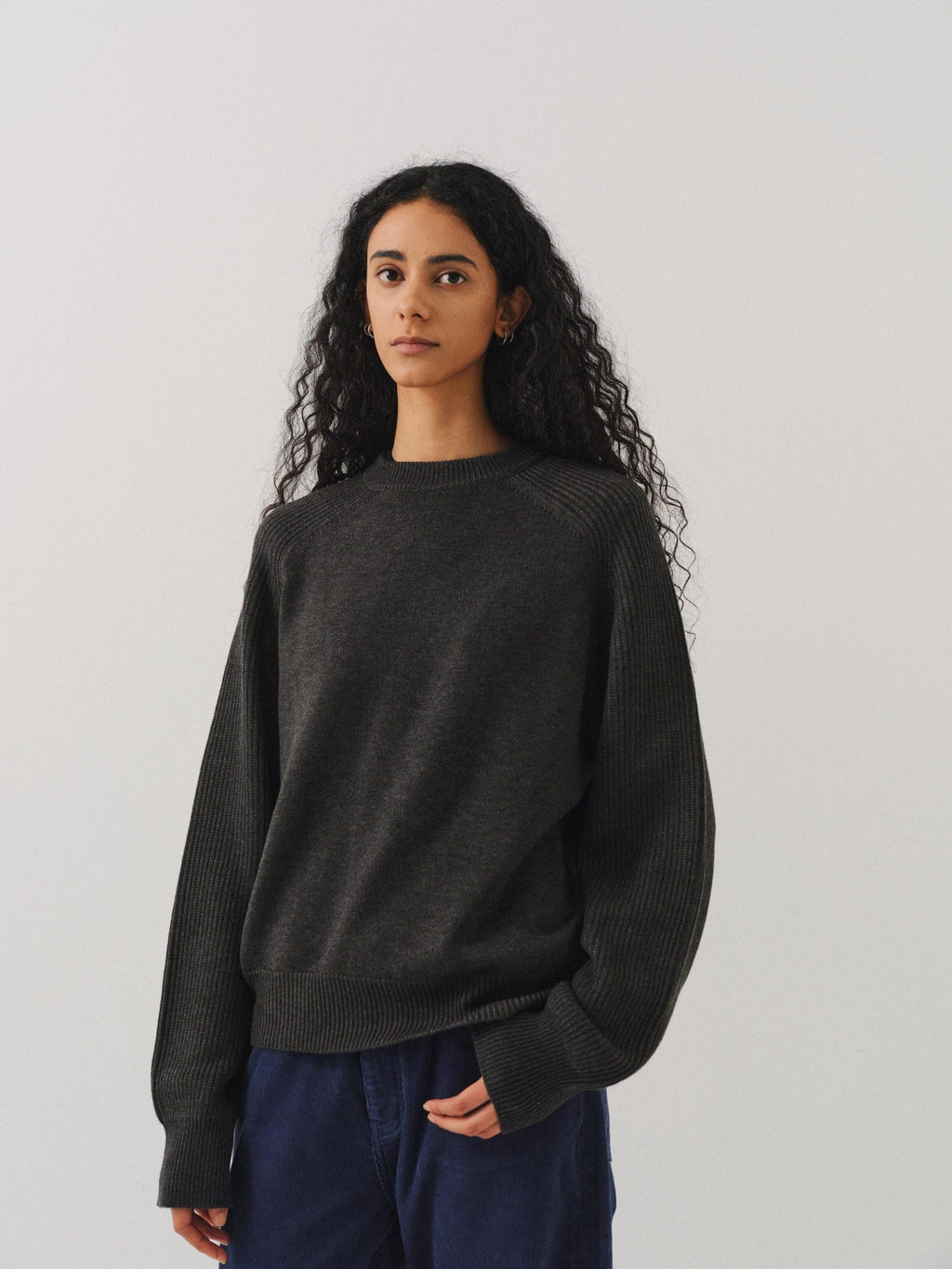 VLABMADE Wool Blend Structured Short Relaxed Fit Unisex Round Neck Crewneck Sweaters