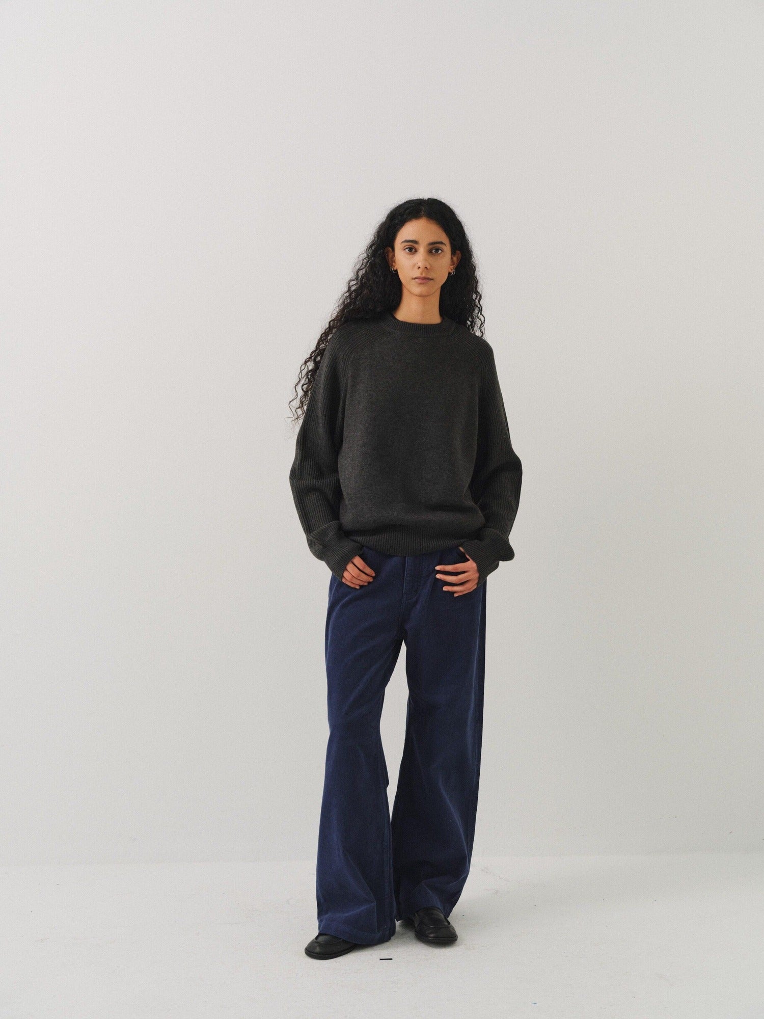 VLABMADE Wool Blend Structured Short Relaxed Fit Unisex Round Neck Crewneck Sweaters